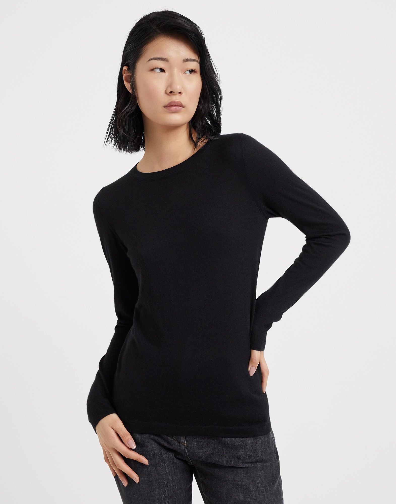 Cashmere and silk lightweight sweater - 1