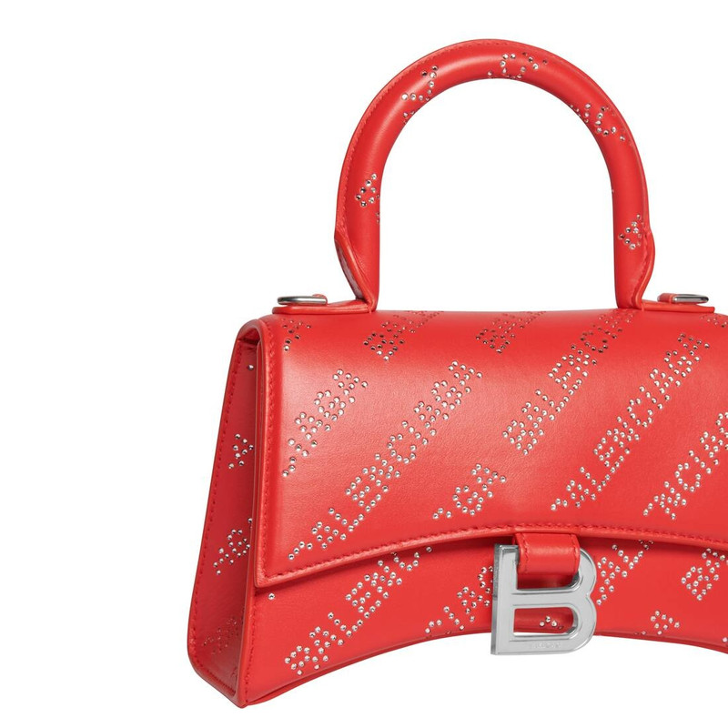 Women's Hourglass Xs Handbag With Rhinestones  in Red 8