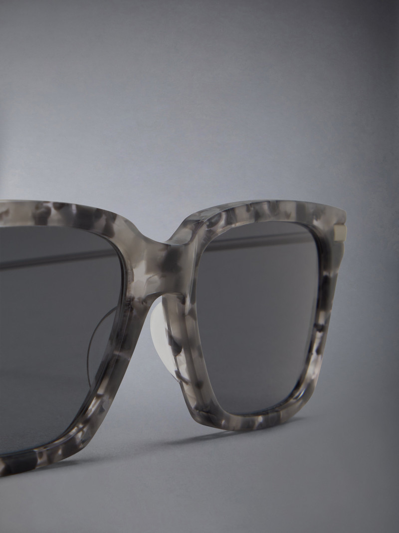 Tortoise Acetate And Titanium Rectangular Sunglasses 3