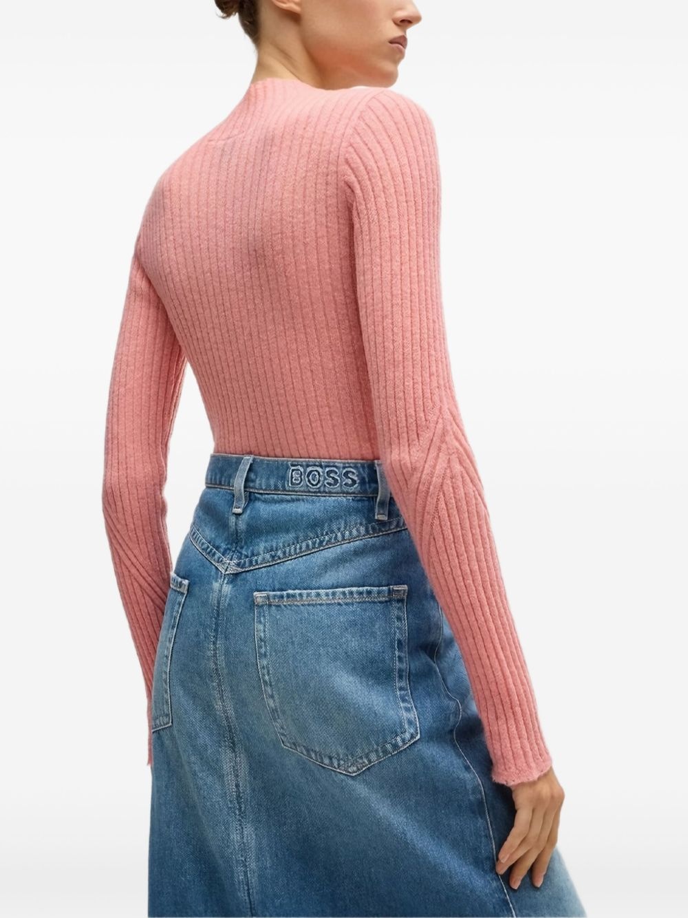 denim maxi skirt - 3