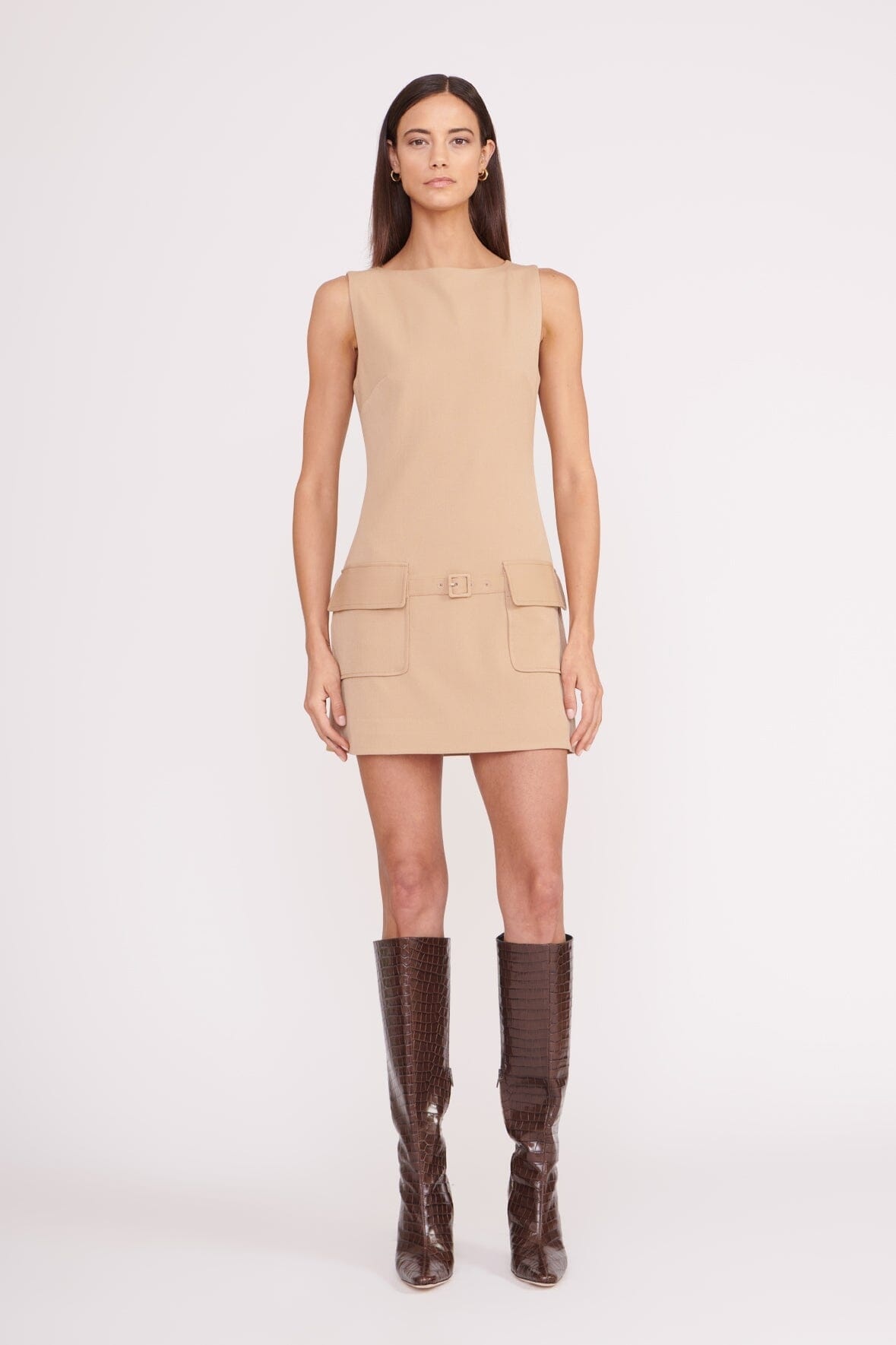 STAUD SHEILA DRESS CAMEL - 1