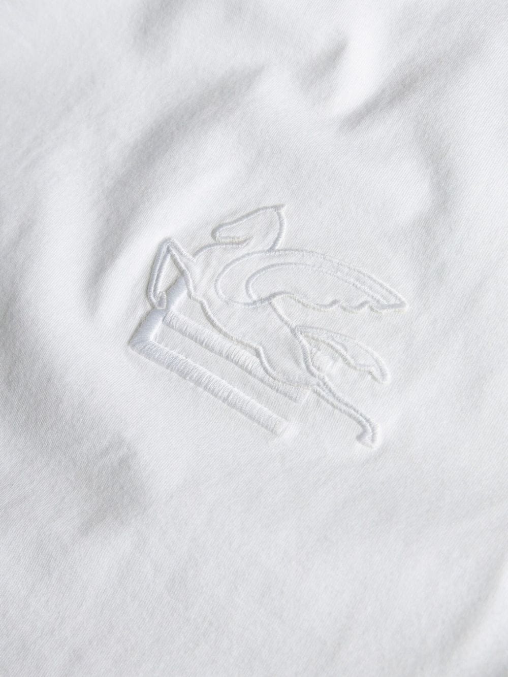 logo-embroidered cotton T-shirt - 5