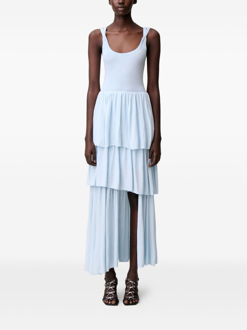 tiered knitted asymmetric dress 3