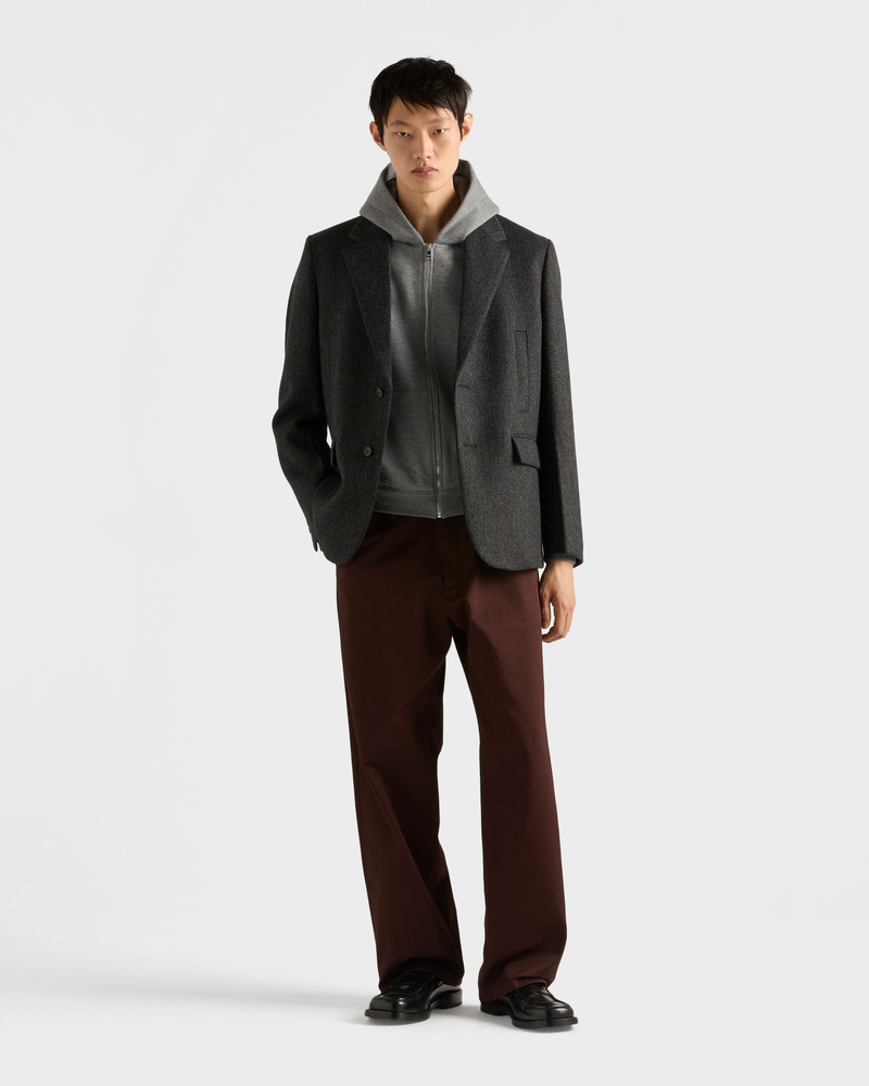 Prada Cashmere blend zipper hoodie outlook