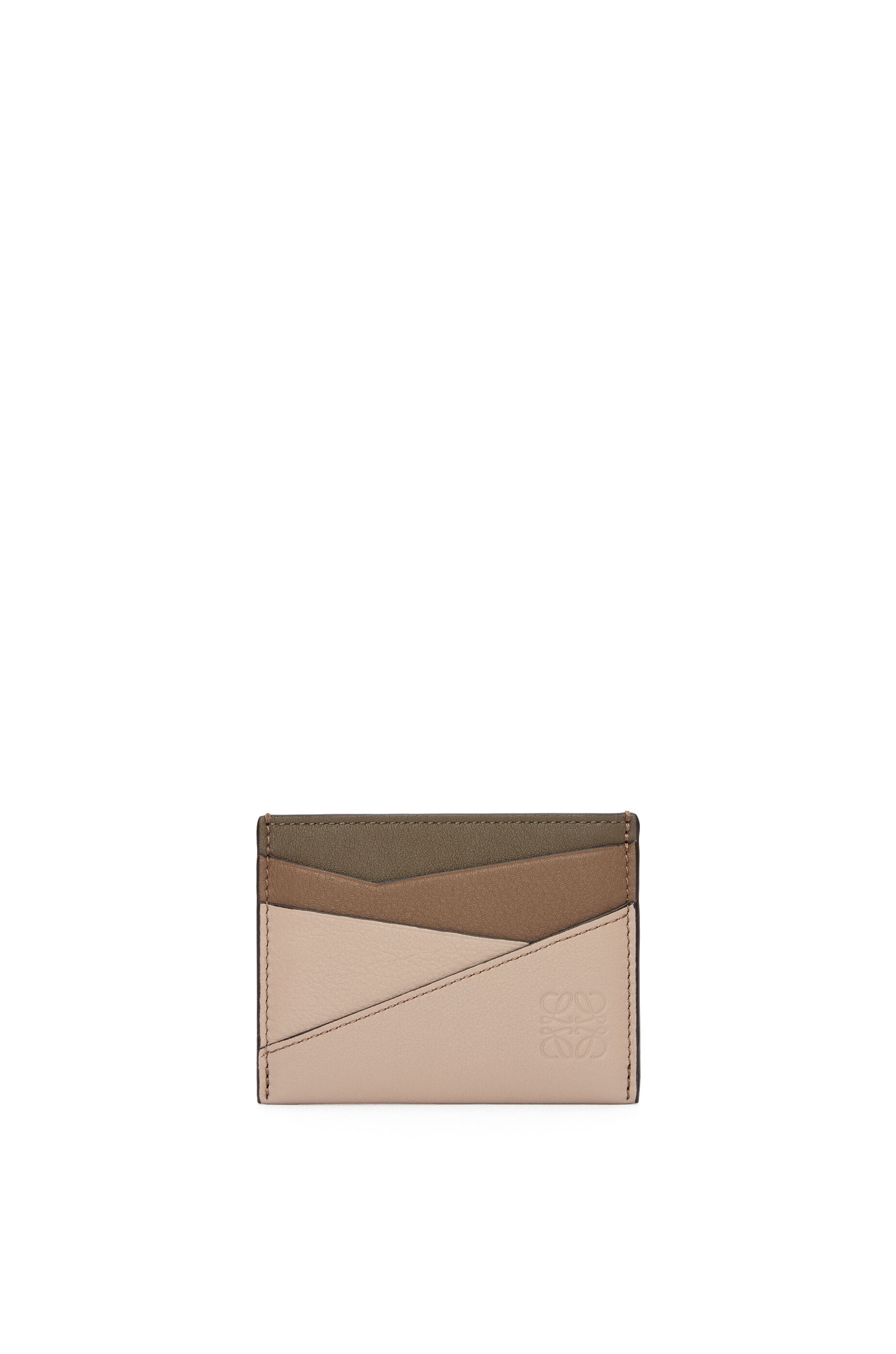 Puzzle plain cardholder in classic calfskin - 1
