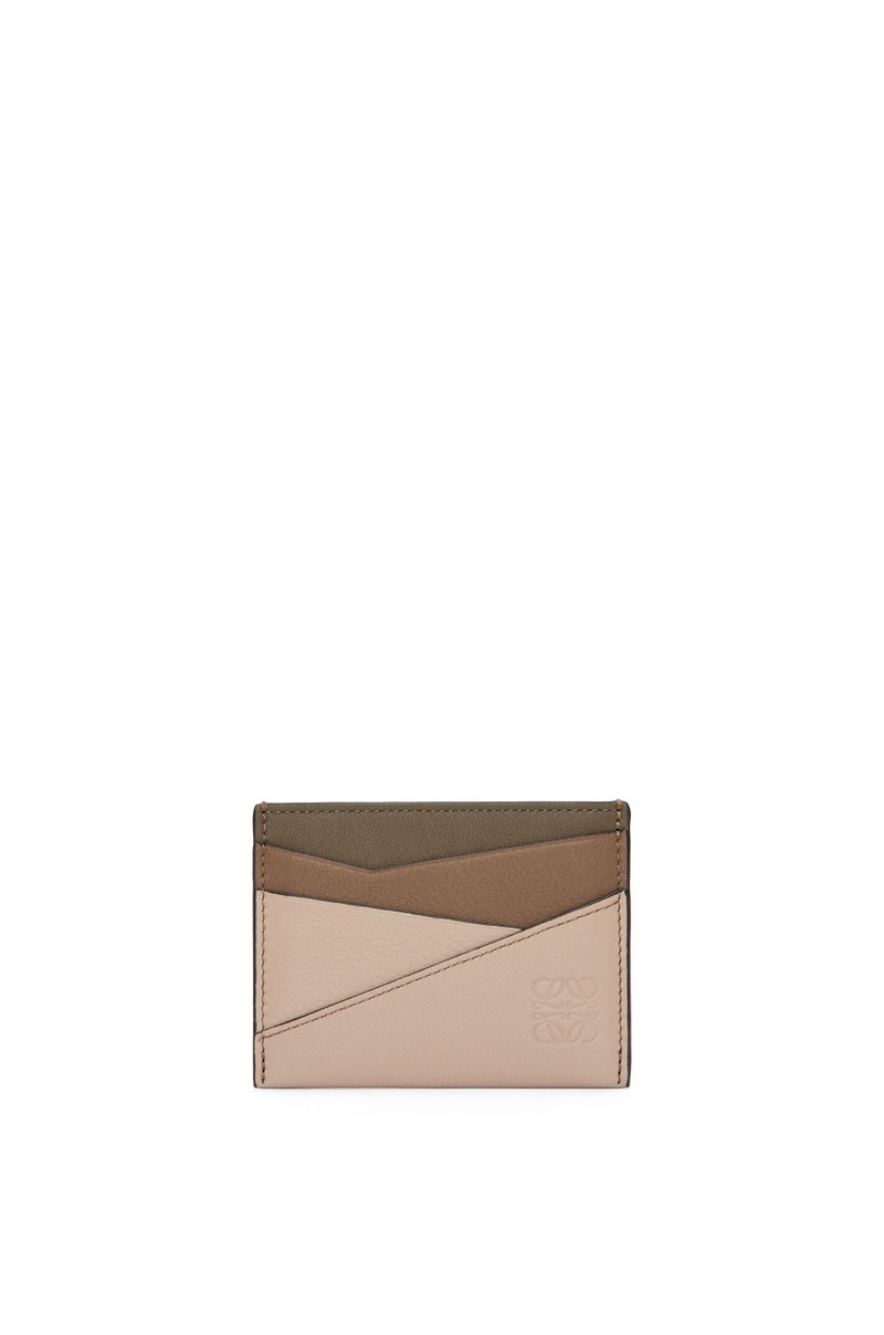 Puzzle plain cardholder in classic calfskin 1