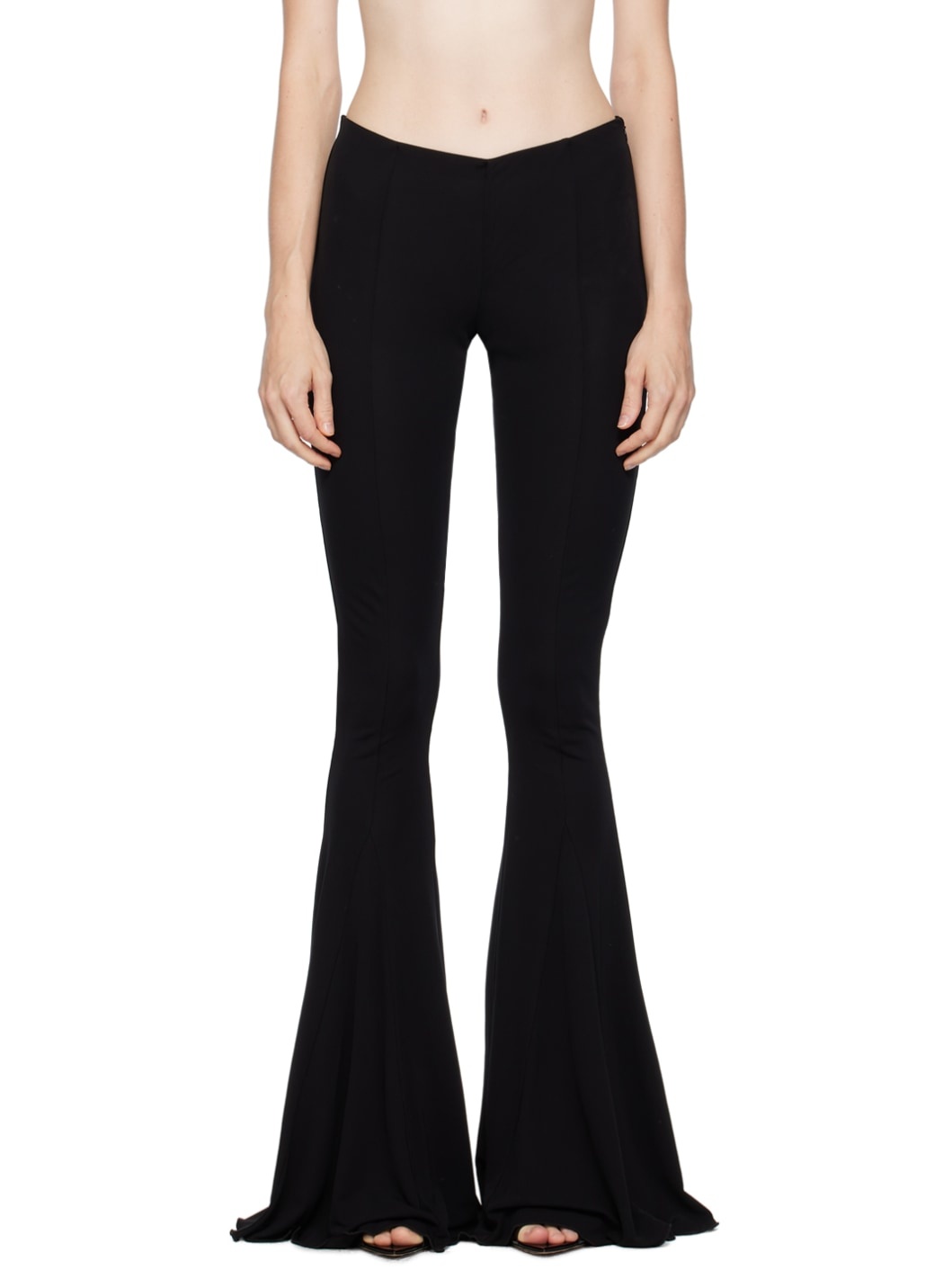 Black Flared Trousers - 1