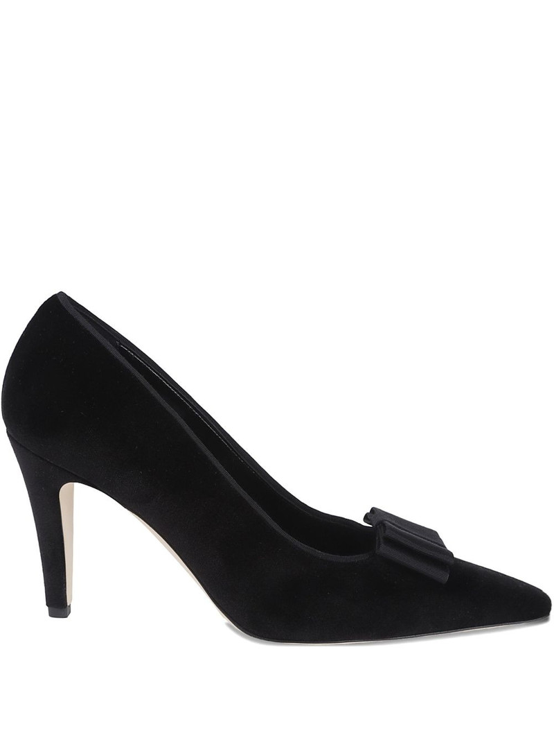 bow-detailing velvet pumps 1