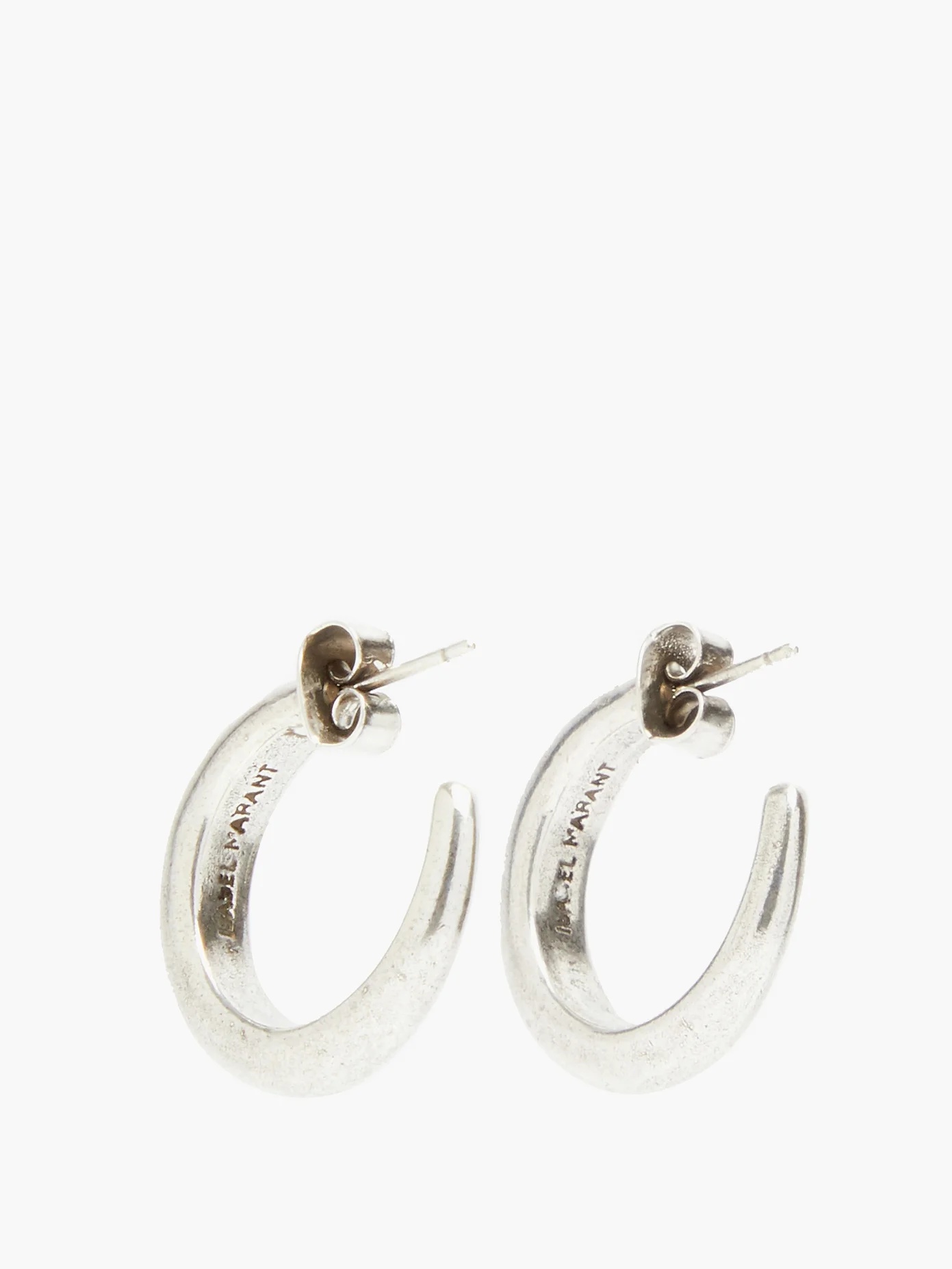 Silver-tone hoop earrings - 4