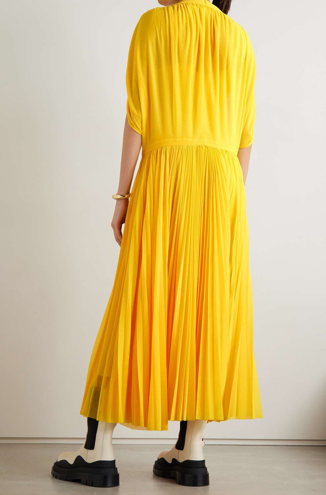 Pleated jersey maxi dress - 3