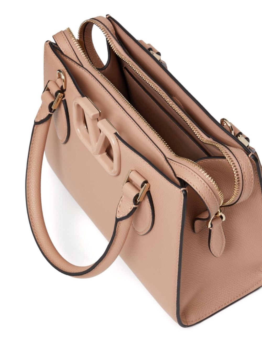 small VSling leather top-handle bag - 7