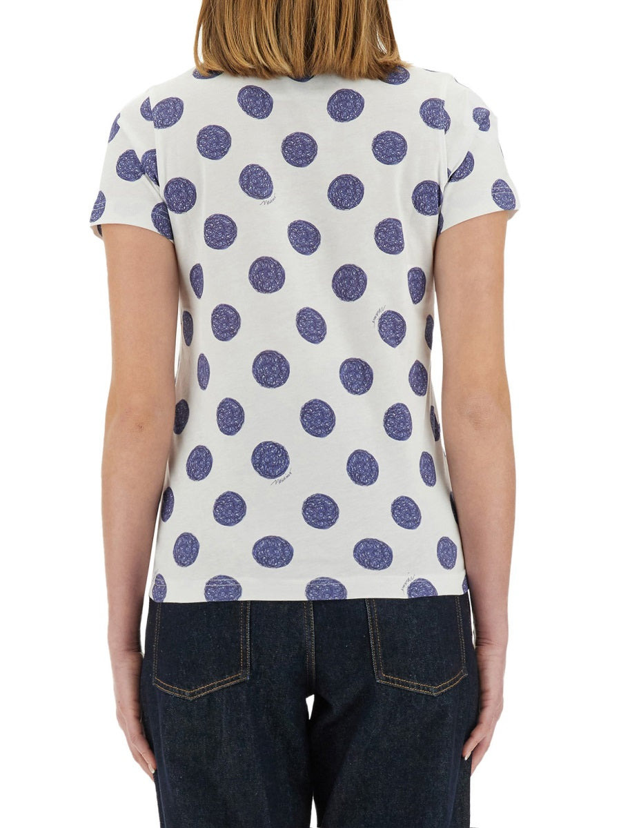 Moschino Women "Ballpoint Pen Polka Dots" T-Shirt - 4