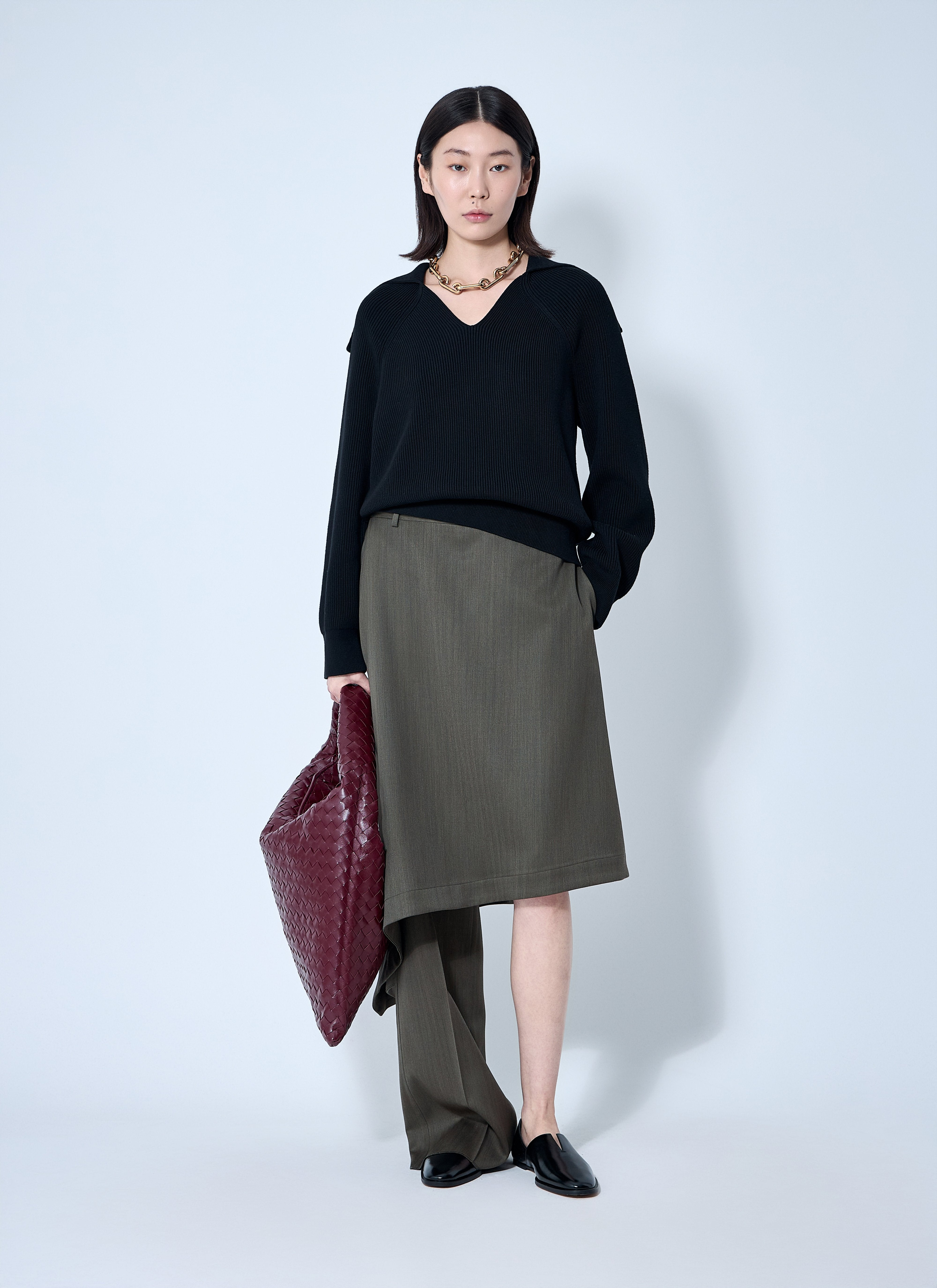 Bottega Veneta Women Ribbed Cotton Sweater - 2