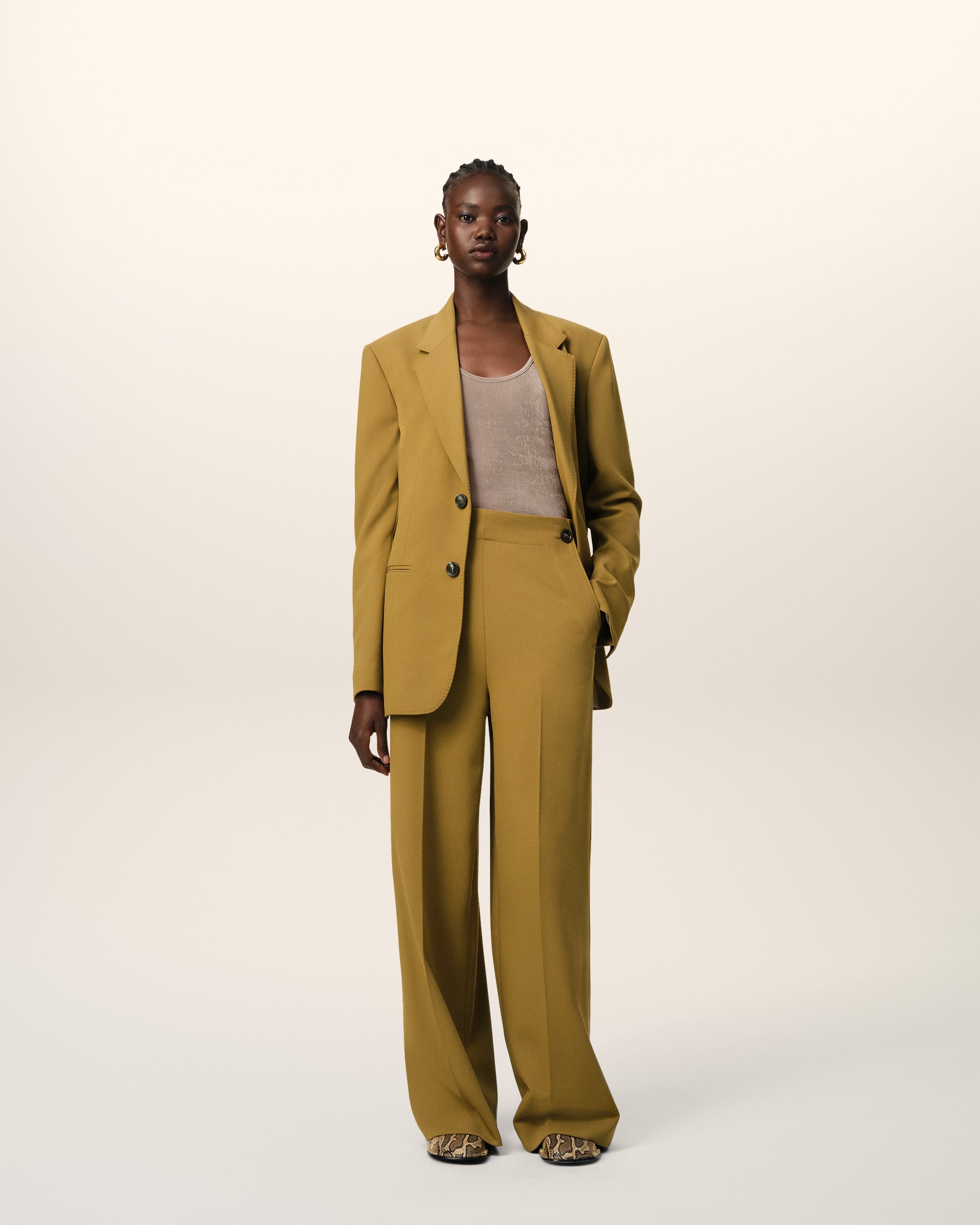 MUSTARD WOOL SAILOR TROUSERS - 2
