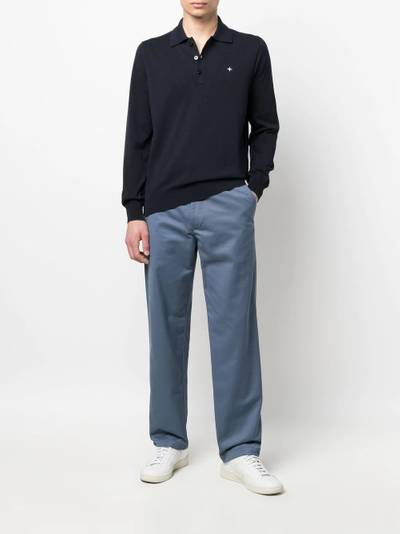 Stone Island spread-collar cotton knit jumper outlook