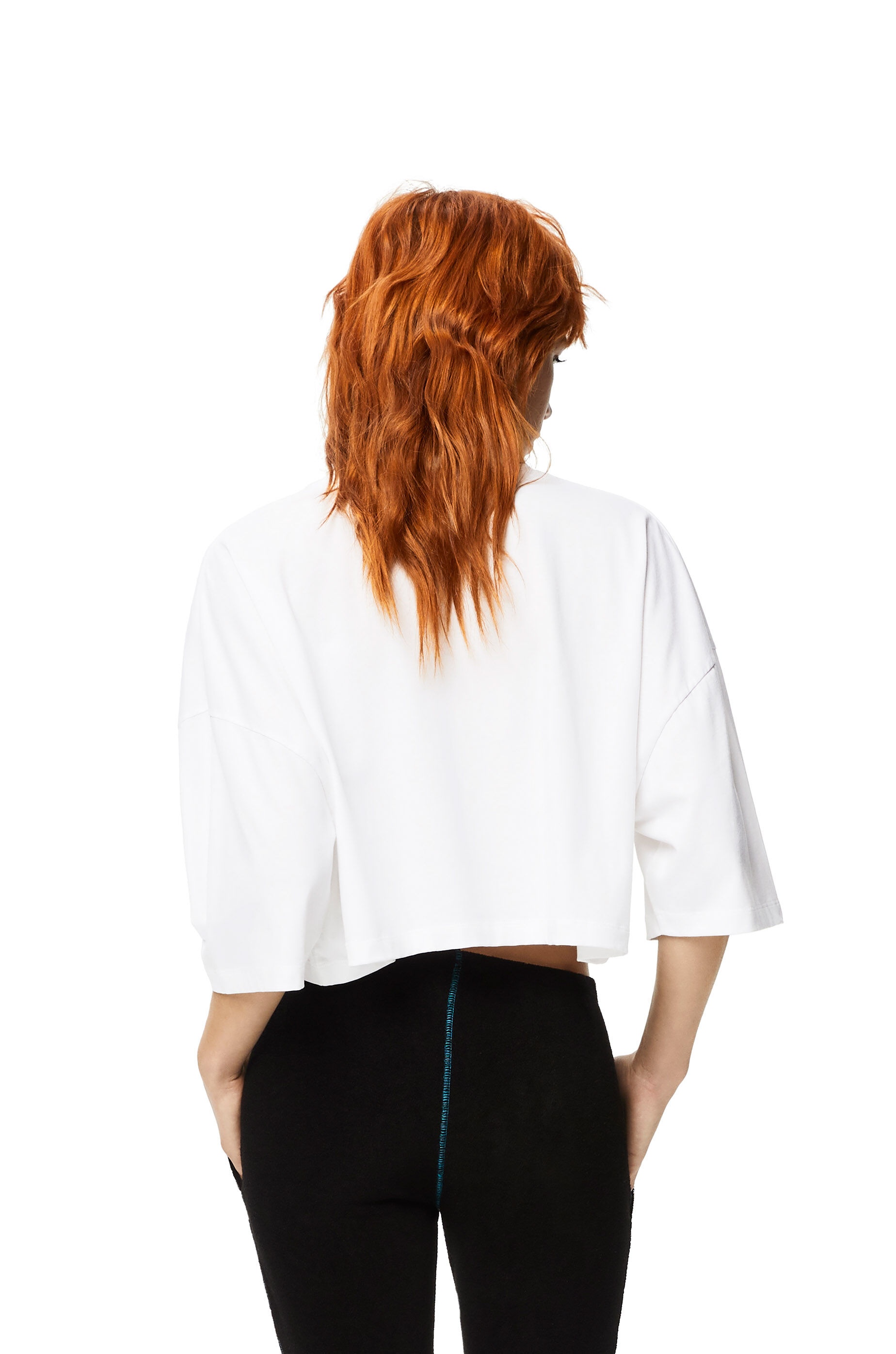 Palm cropped T-shirt in cotton - 4