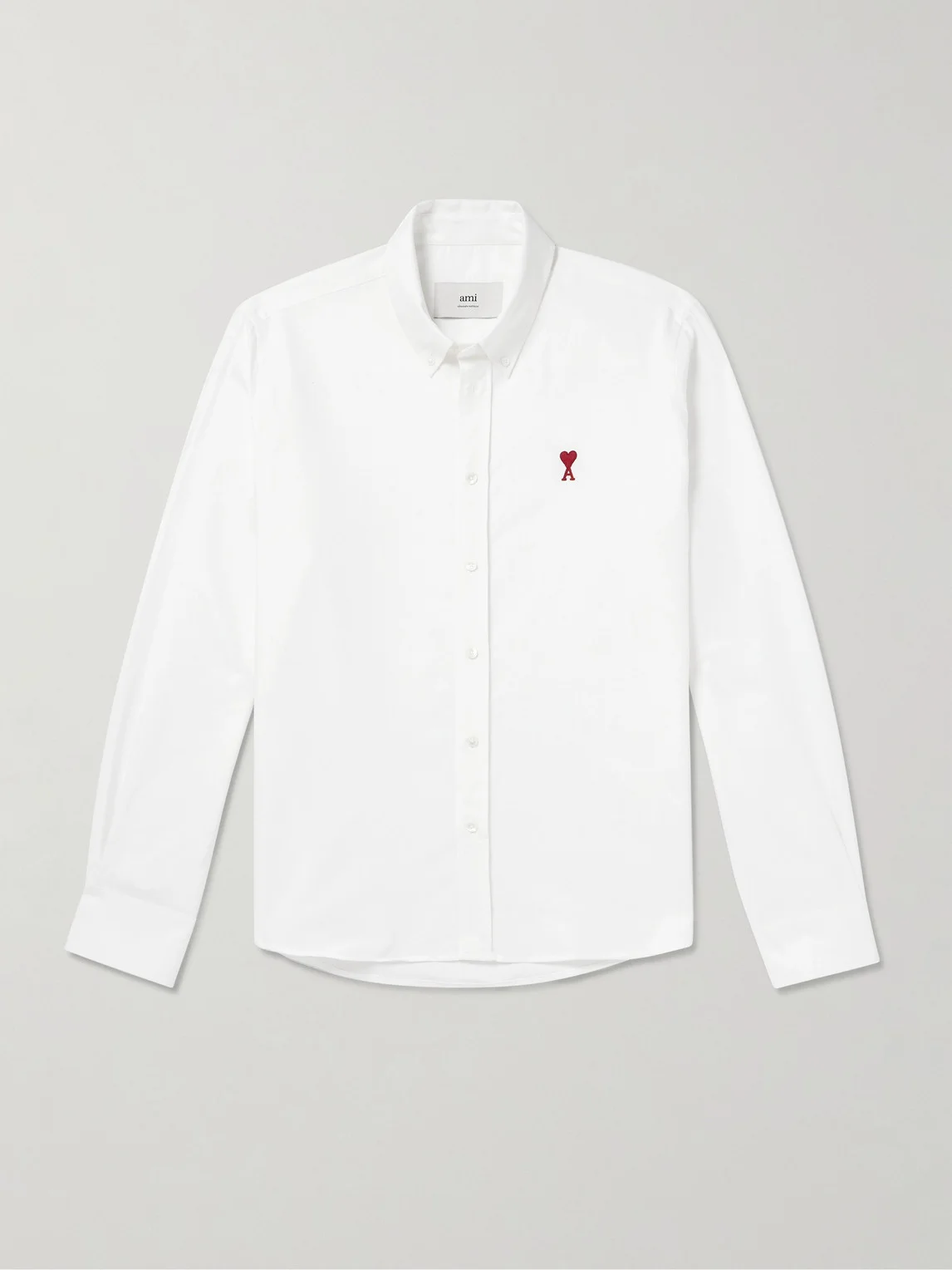Button-Down Collar Logo-Embroidered Cotton Oxford Shirt - 1