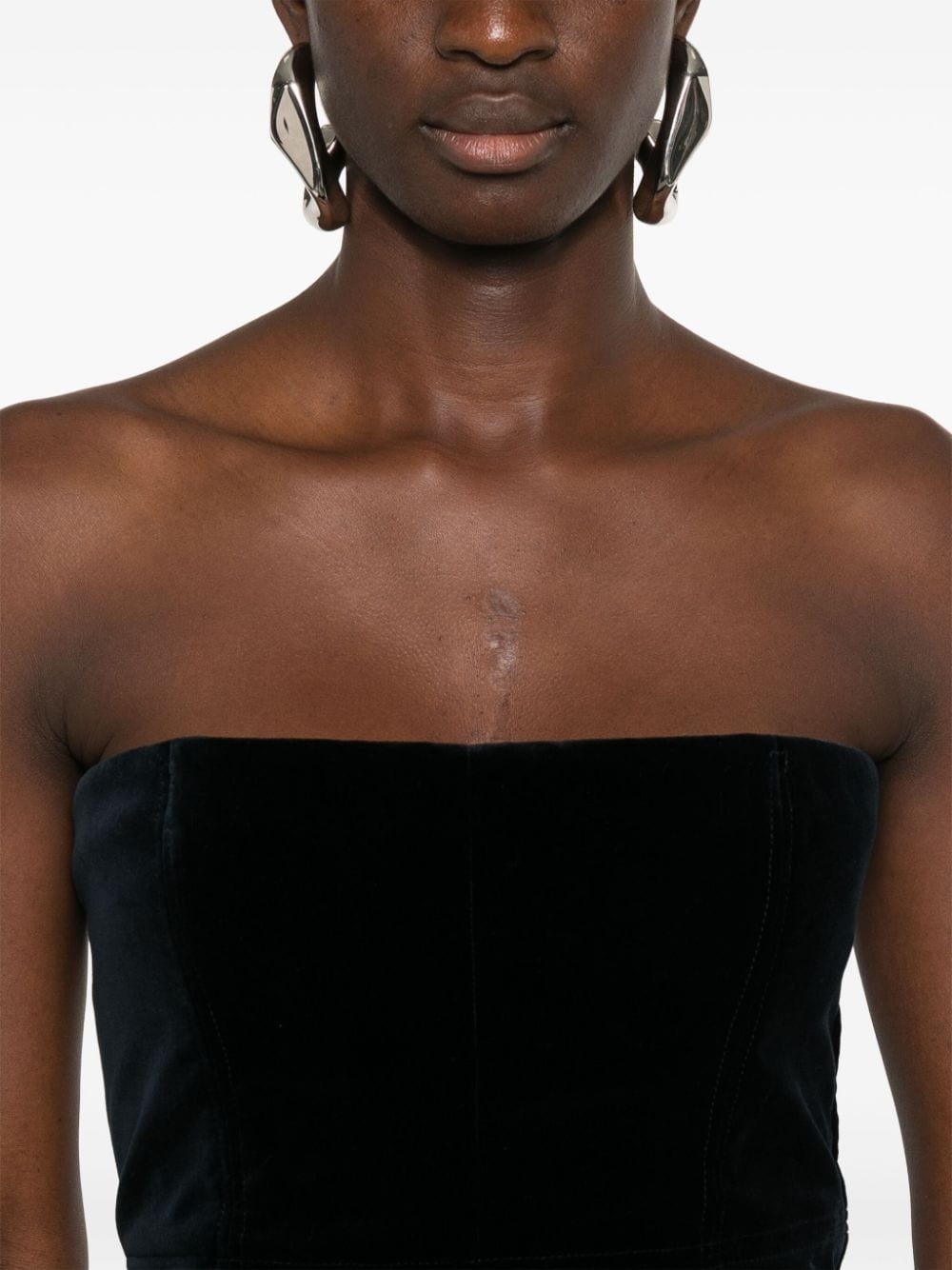 cotton velvet corset - 5