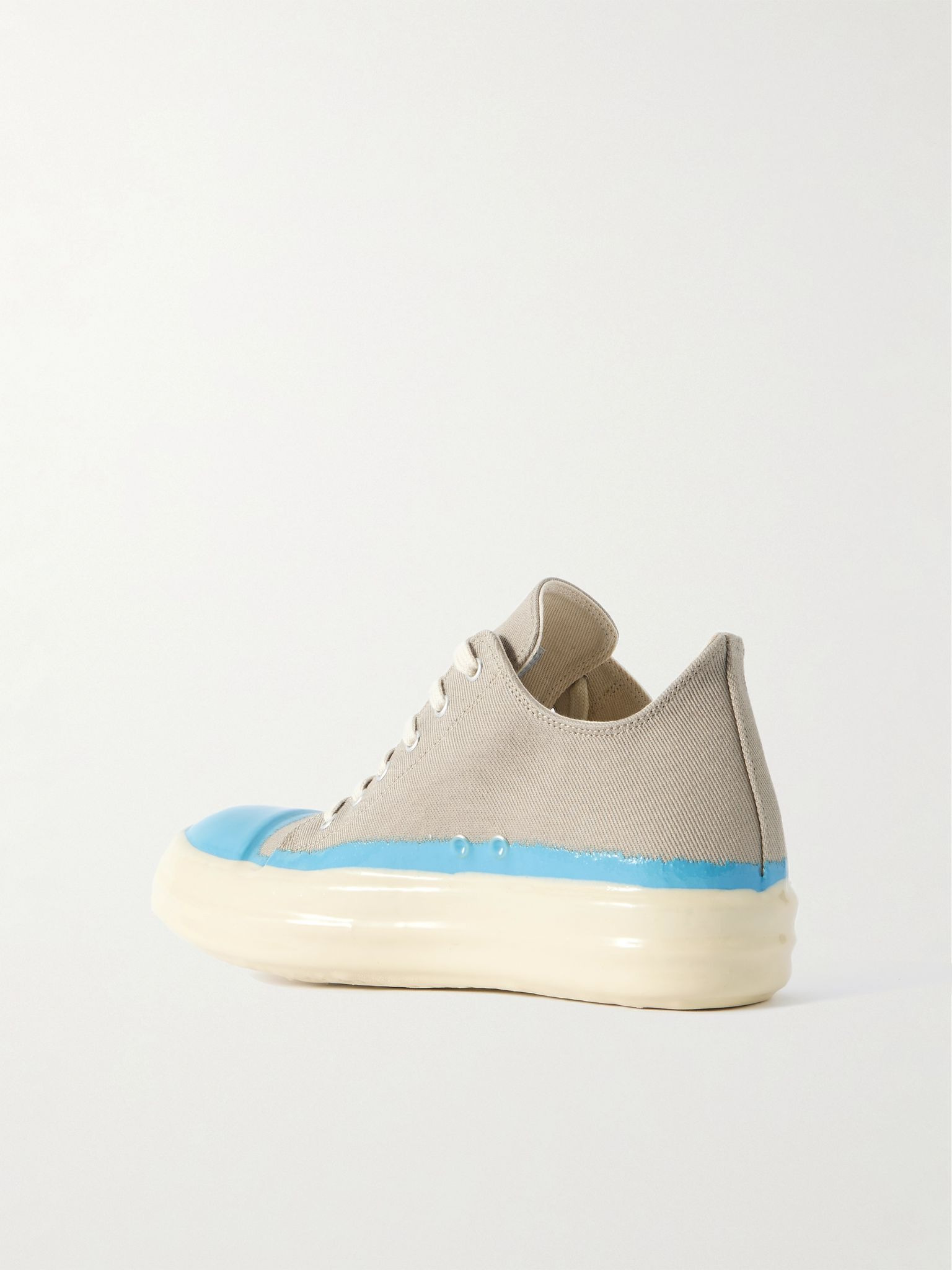 Lacquered-Denim Sneakers Gray - 4
