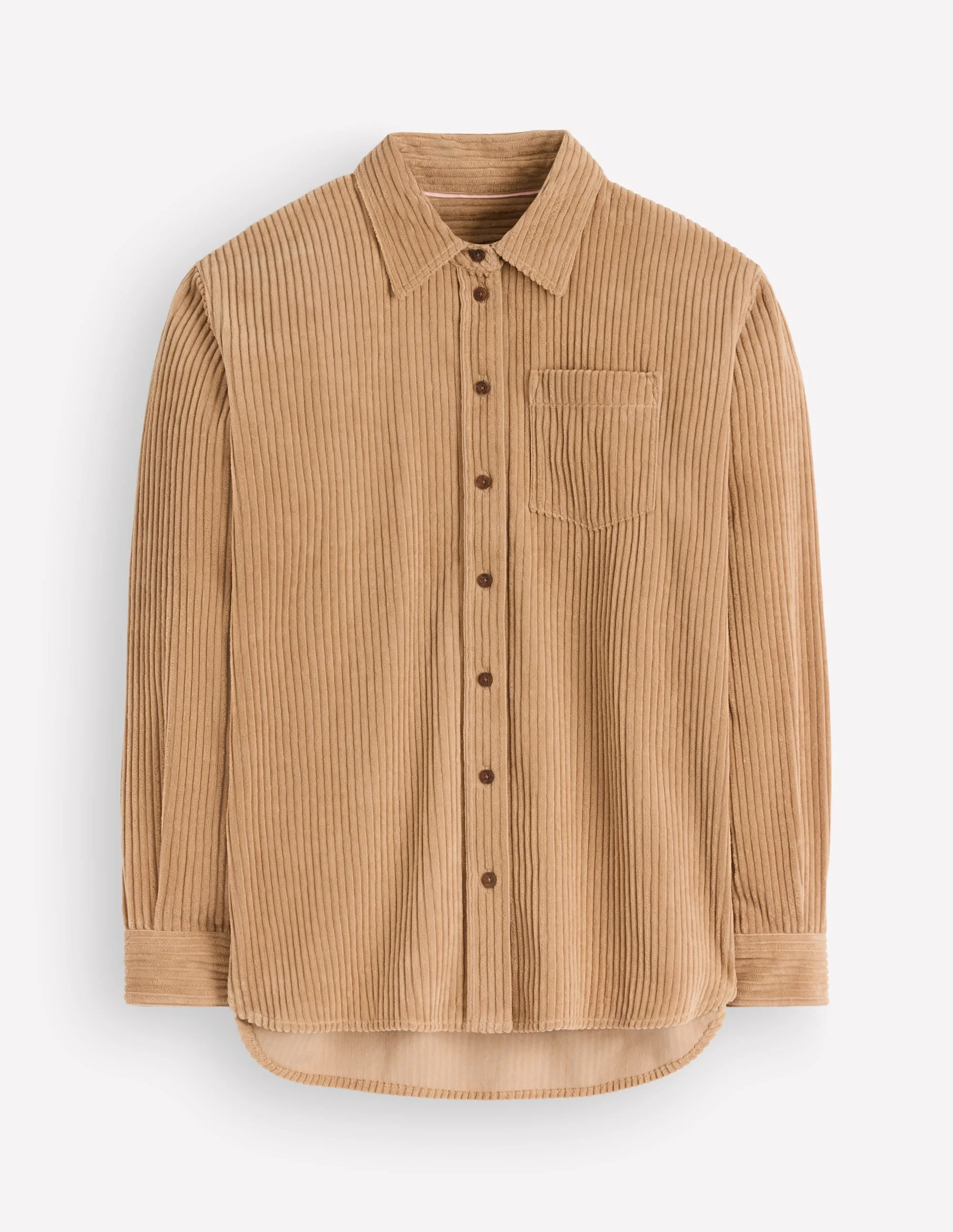 Sienna Relaxed Cord Shirt-Sand - 1