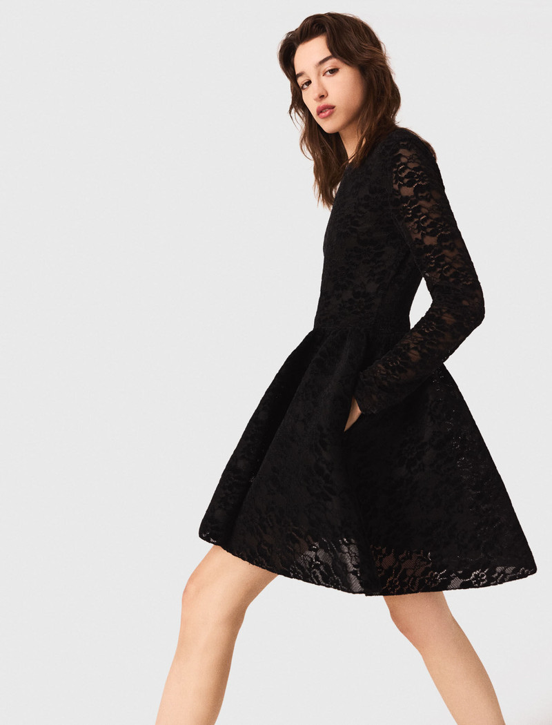 Flared velvet mini dress 3