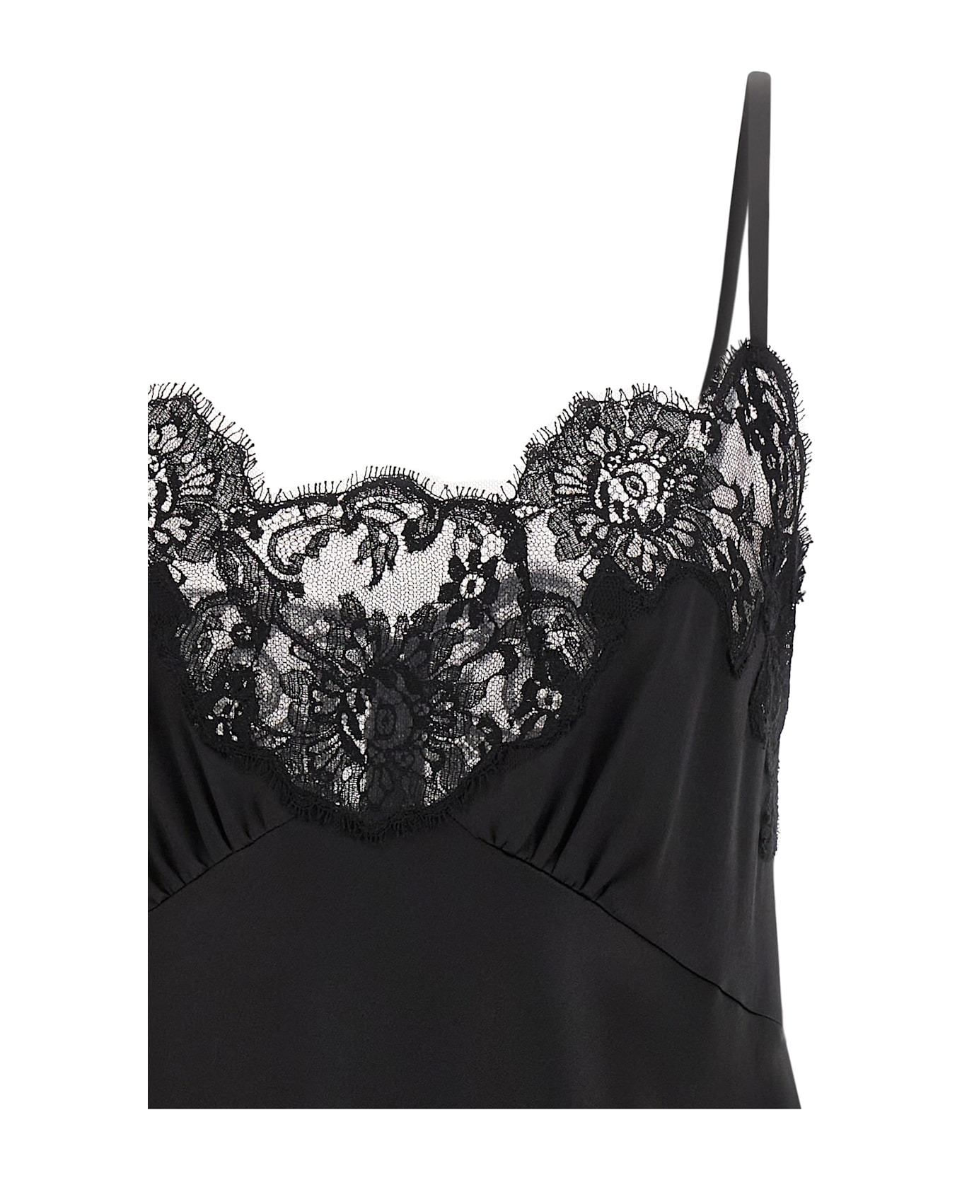 Satin And Lace Dress - 3