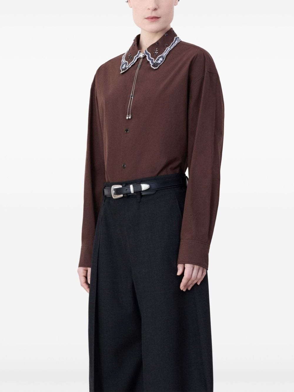 pin-buckle leather belt - 4