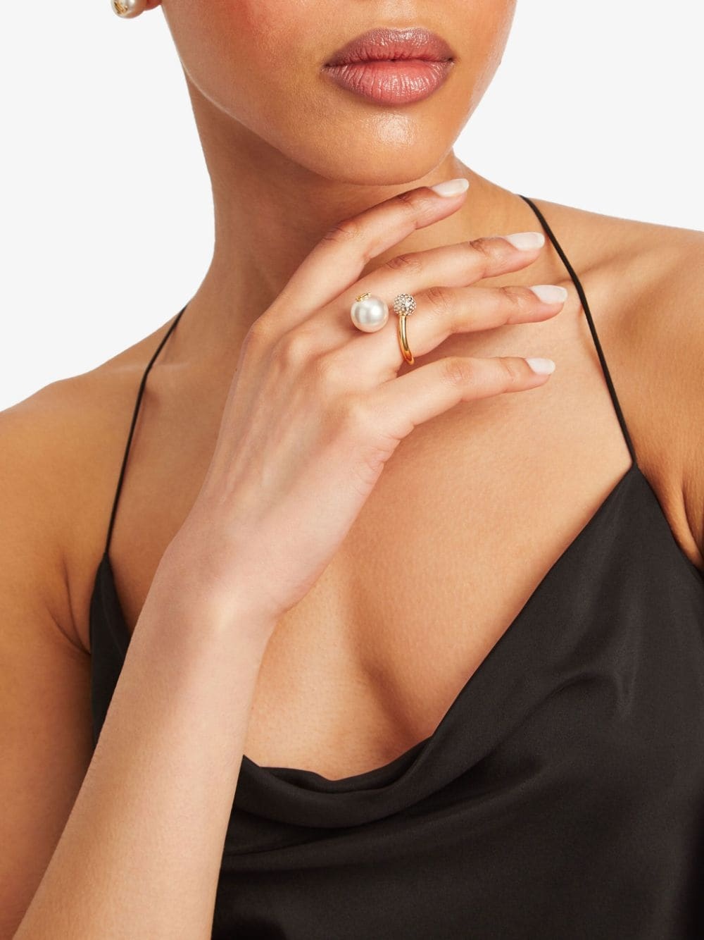 Auri logo-plaque cuff ring - 4