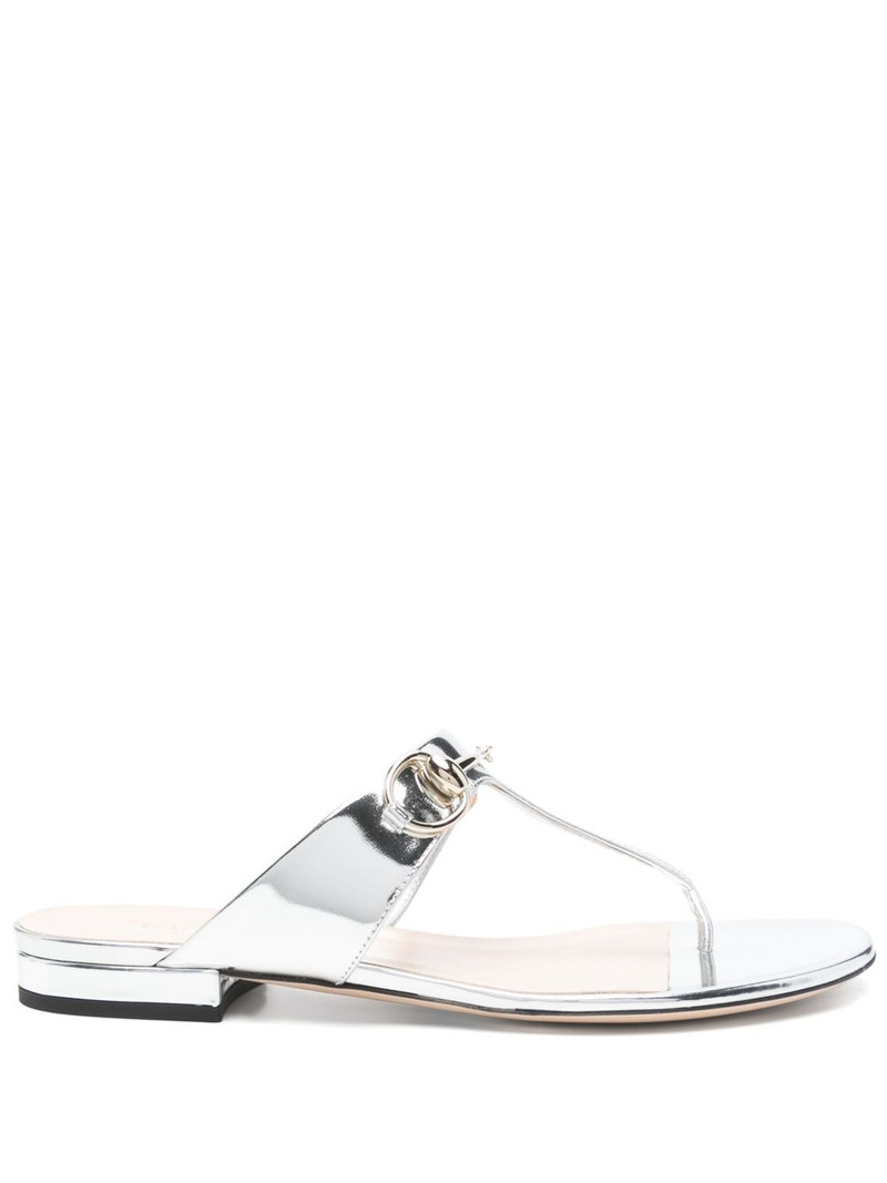Horsebit flap sandals 1