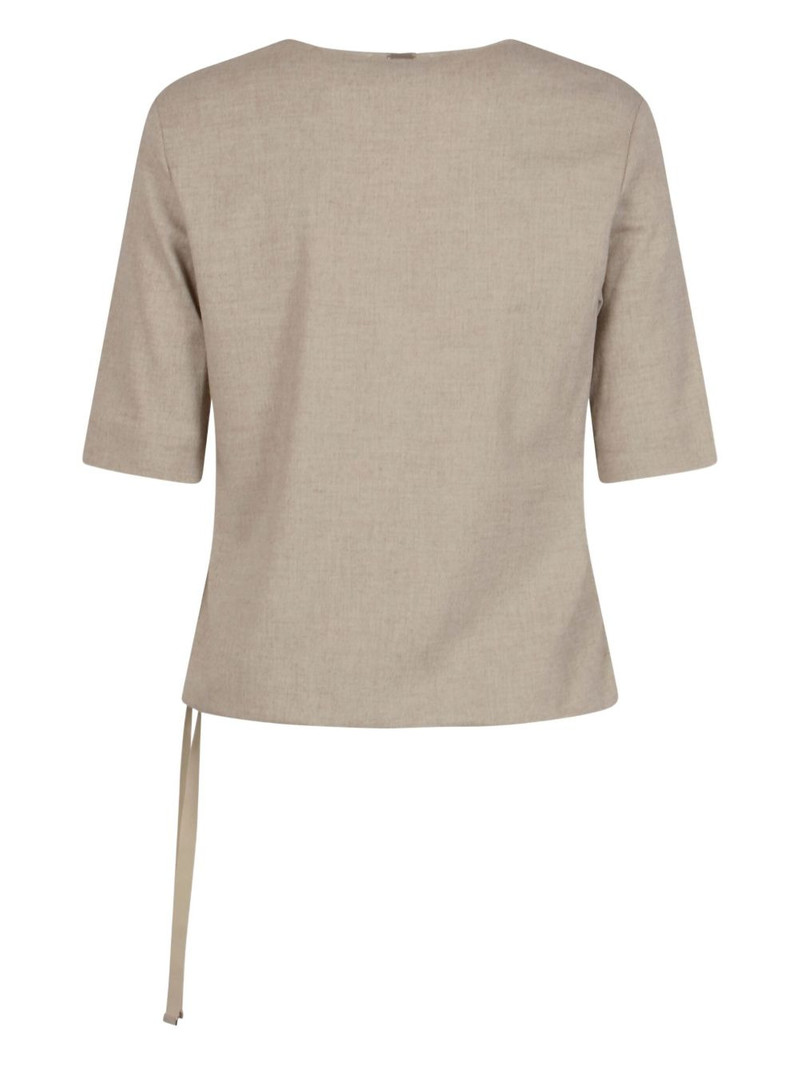 Herno V-neck side-tie top outlook