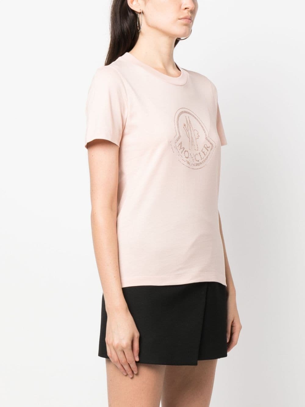 logo crystal-embellished cotton T-shirt - 3
