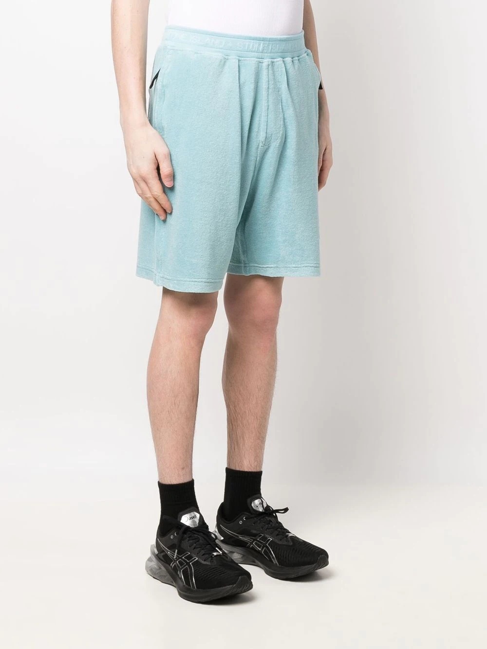 logo-waistband terry-cloth shorts - 3