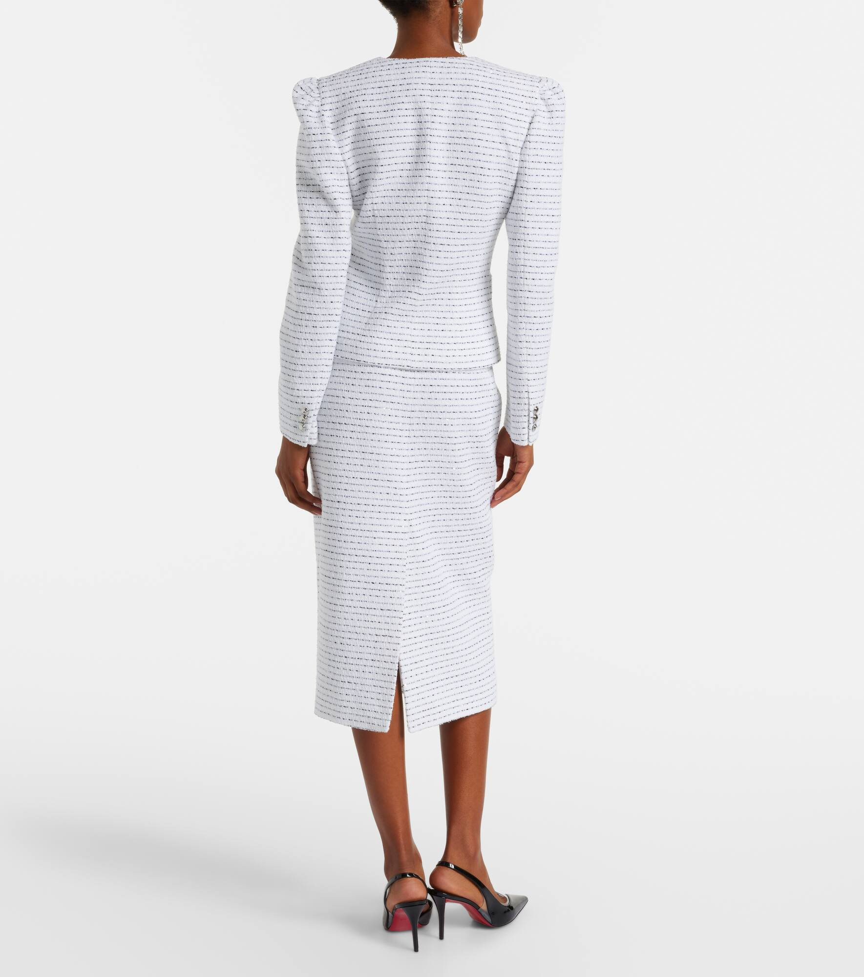 Striped tweed jacket - 3