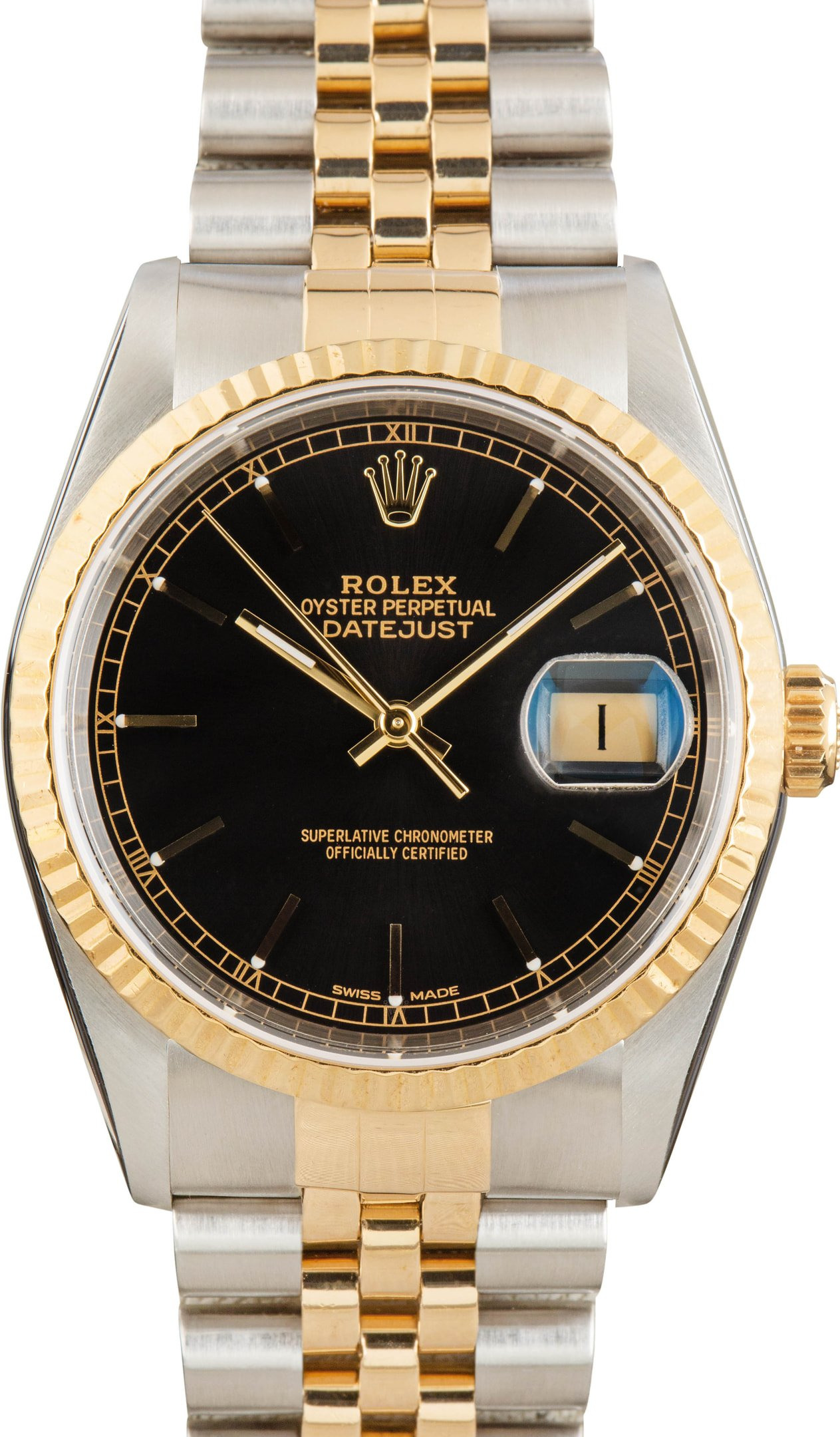 Rolex Datejust Ref 16233 Black Dial - 1