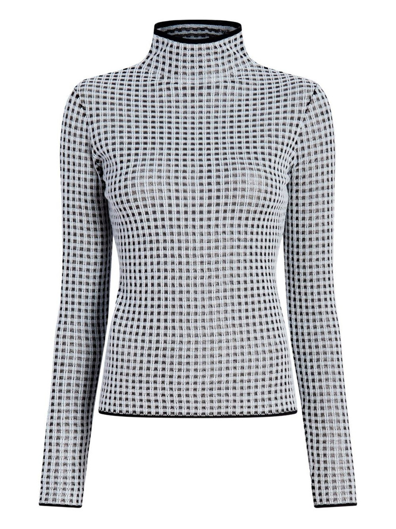 Zella check high-neck top 1