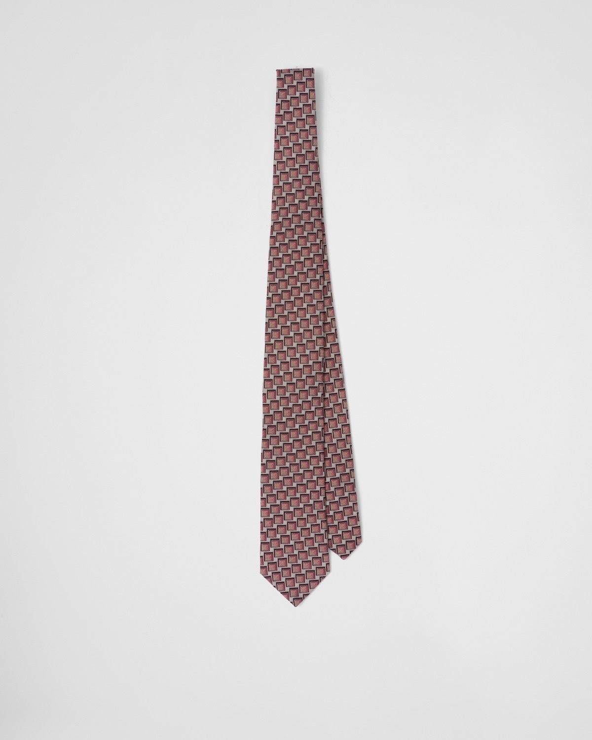 Printed silk tie - 1
