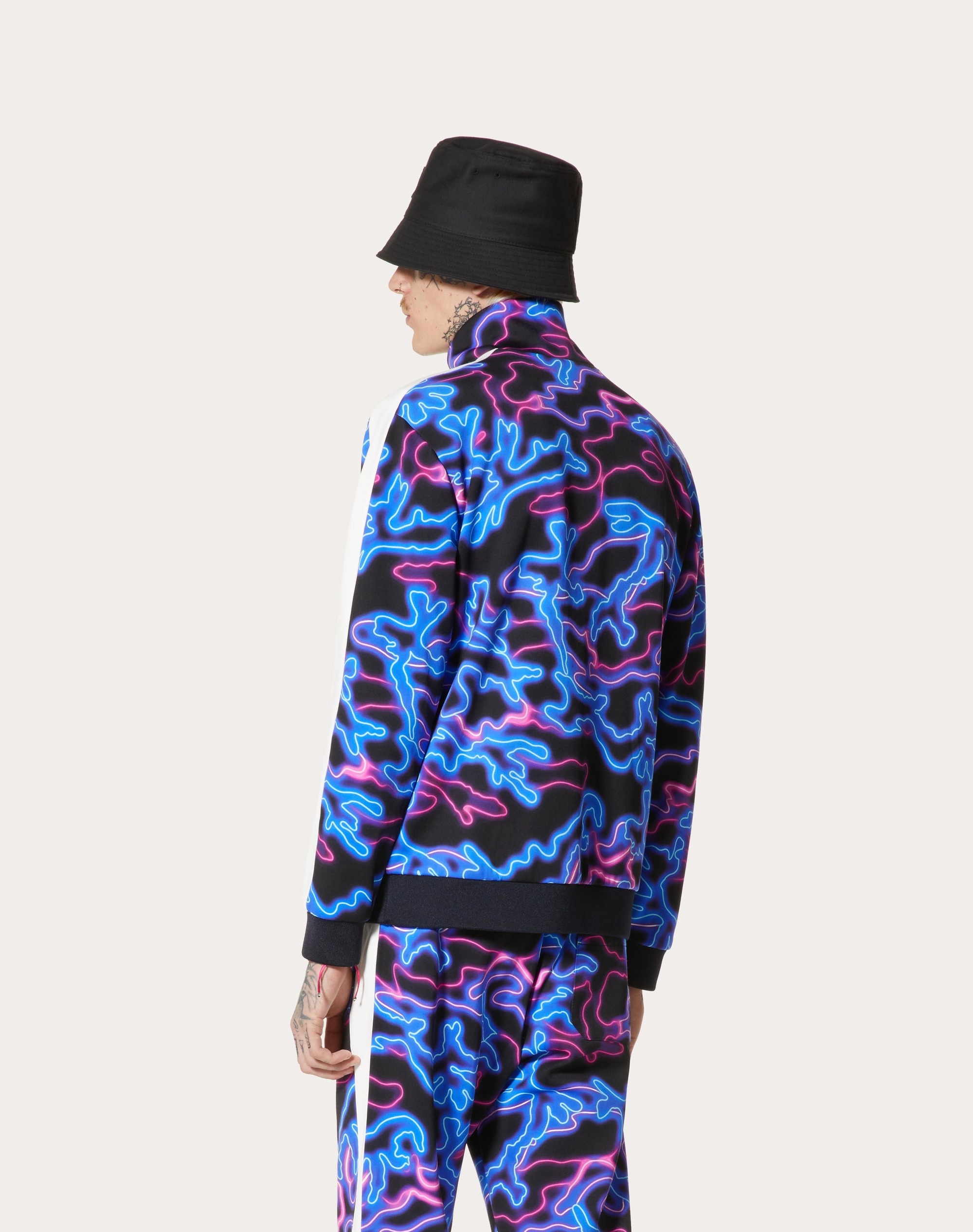 ZIP-UP SWEATSHIRT WITH NEON CAMOU PRINT - 4