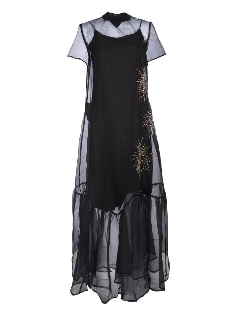 Calluna embellished-detail ruffled maxi dress 1
