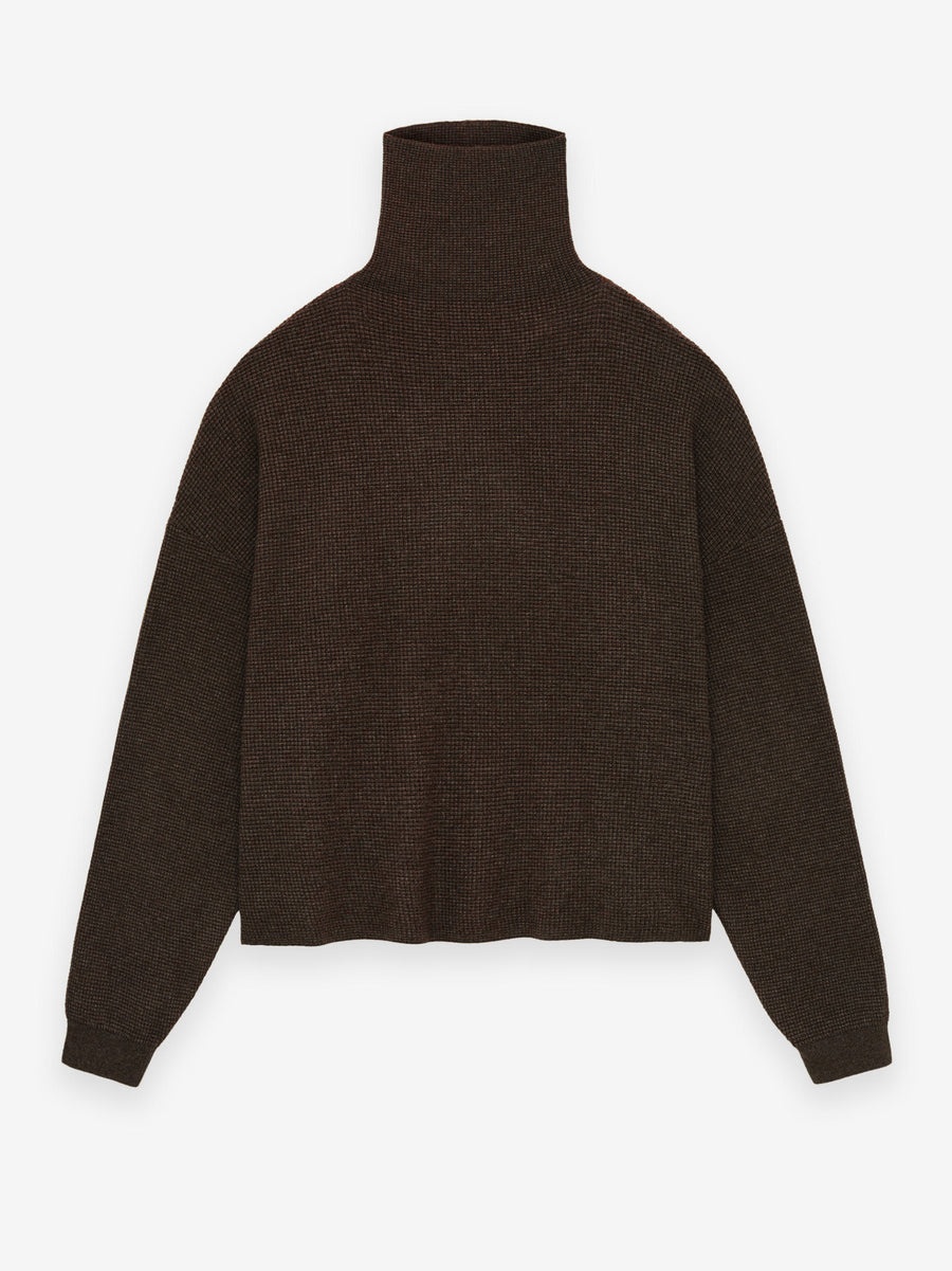 Women's Waffle Turtleneck - 1