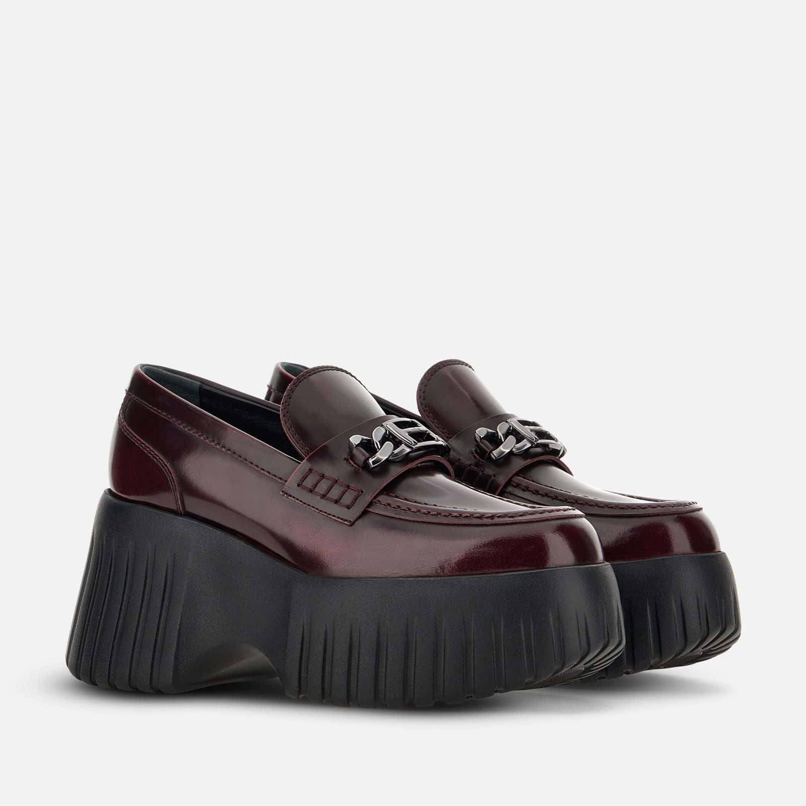 Loafers Hogan H-Stripes Burgundy - 2
