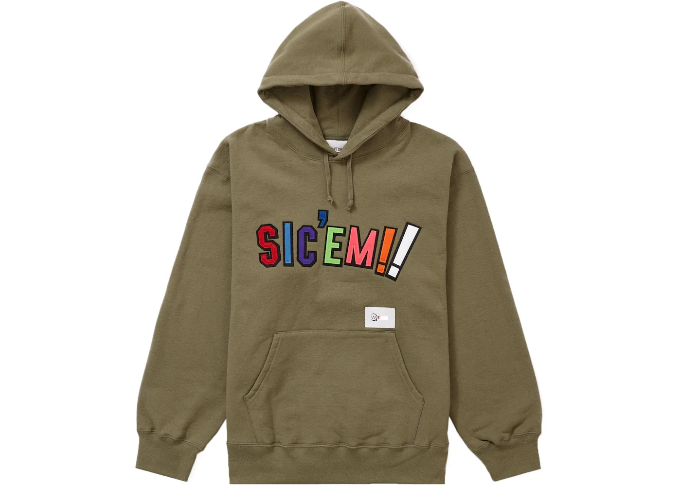Supreme WTAPS Sic’em! Hooded Sweatshirt Light Olive - 1