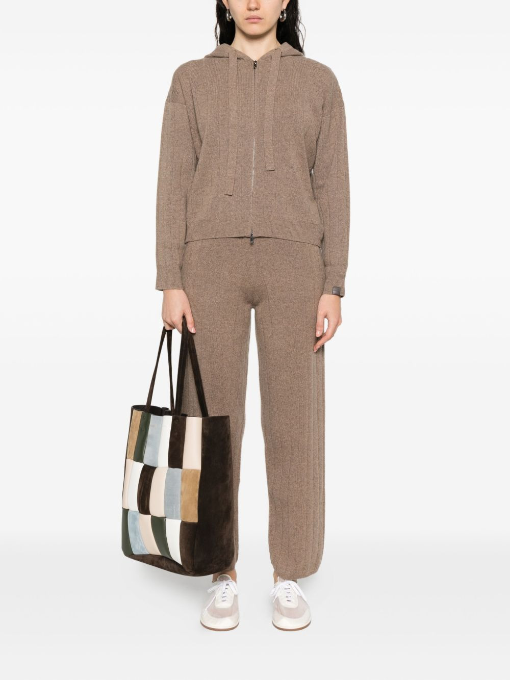 ribbed cashmere straight-leg trousers - 2