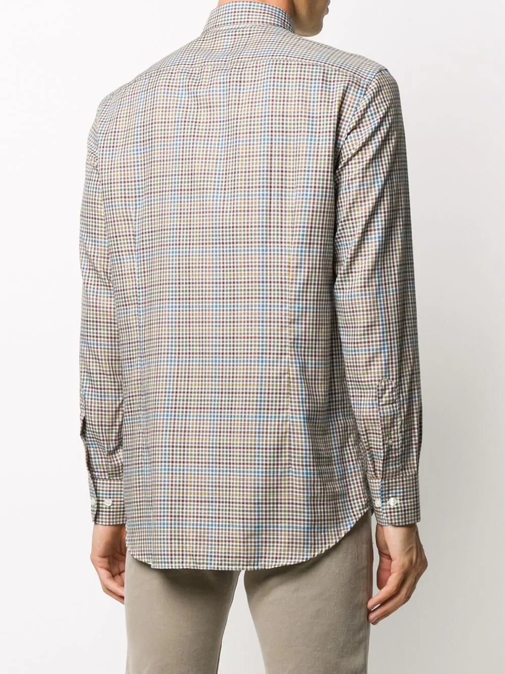 checked button-up shirt - 4