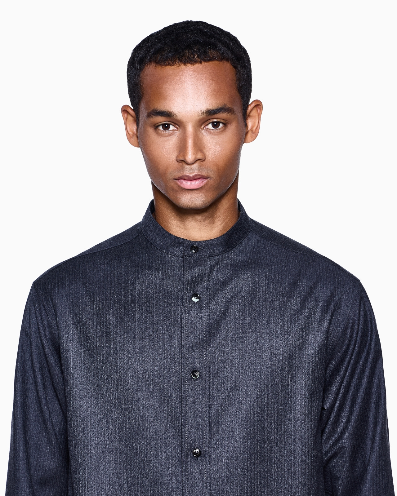 SHIRT JACKET IN MICRO CHEVRON VIRGIN WOOL - 5