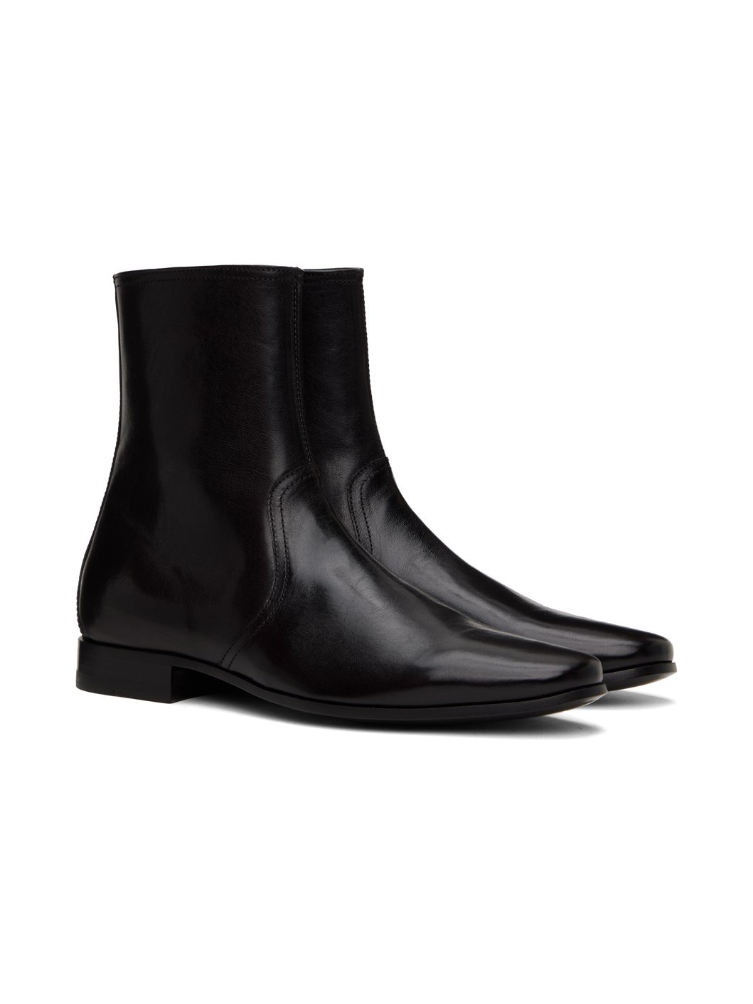 Black 400 Leather Chelsea Boots - 4