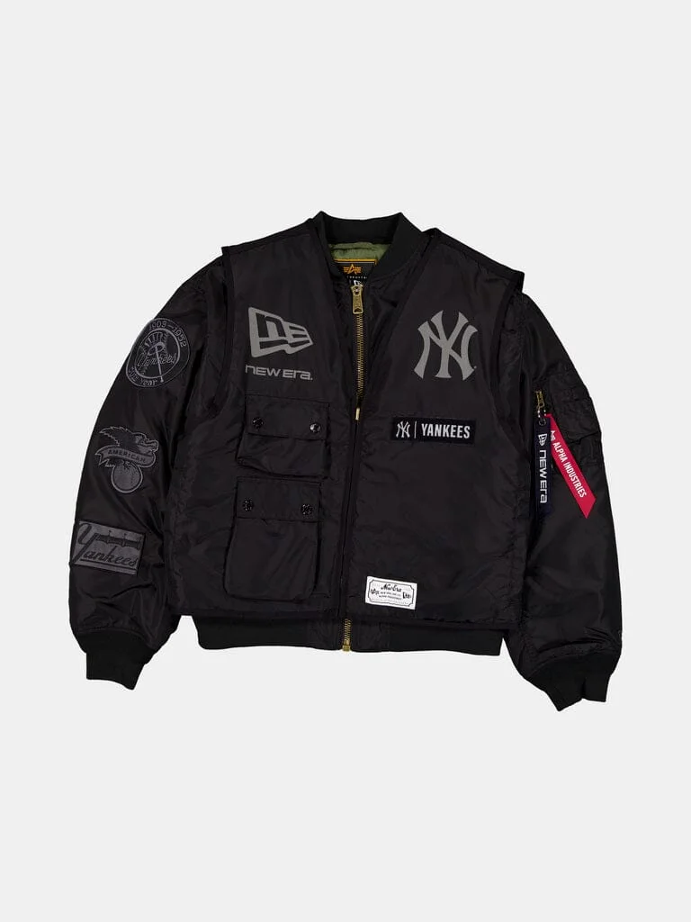 NEW YORK YANKEES X ALPHA X NEW ERA MA-1 BOMBER JACKET WITH VEST - 1