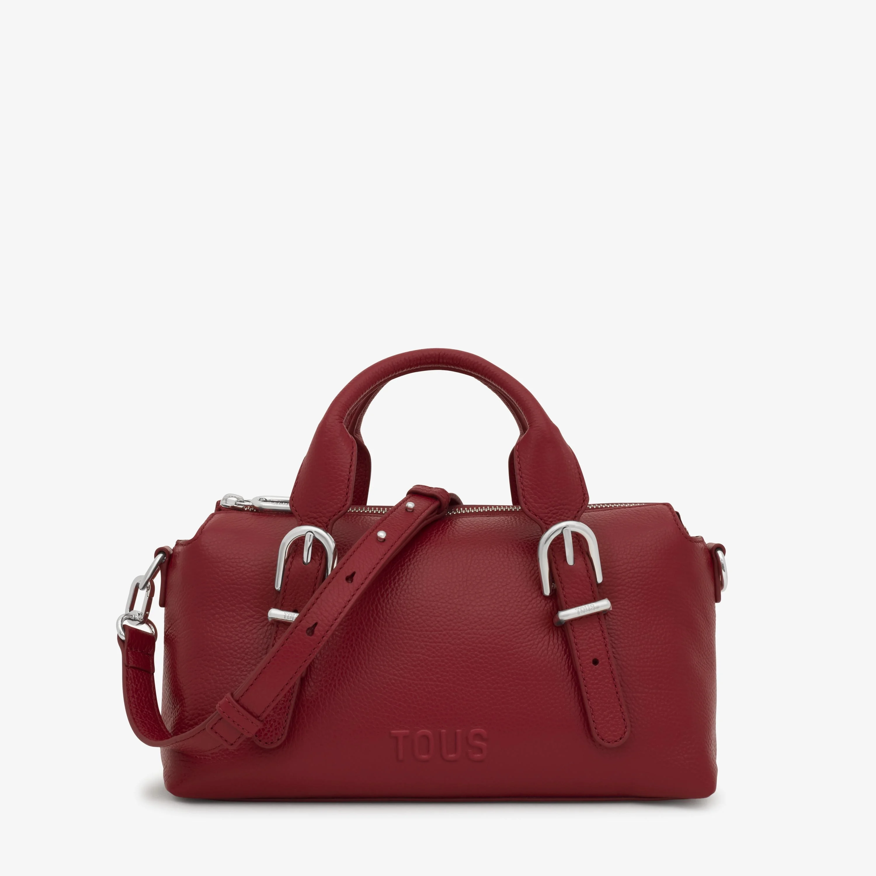 Medium burgundy-colored leather Bowling bag TOUS Buckles - 1
