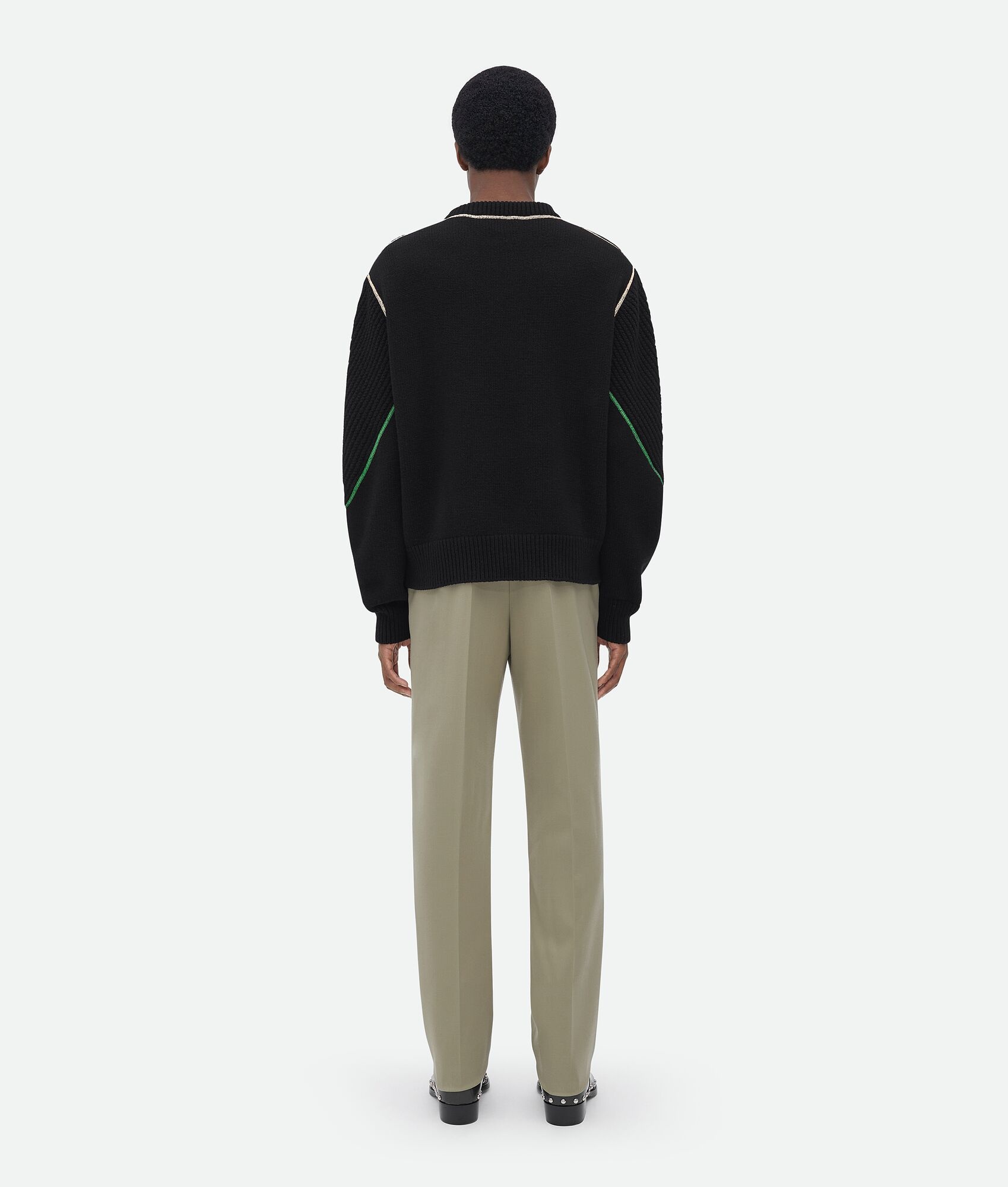 wool cashmere overlock jumper - 3