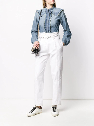 Golden Goose ruffle trimming denim shirt outlook