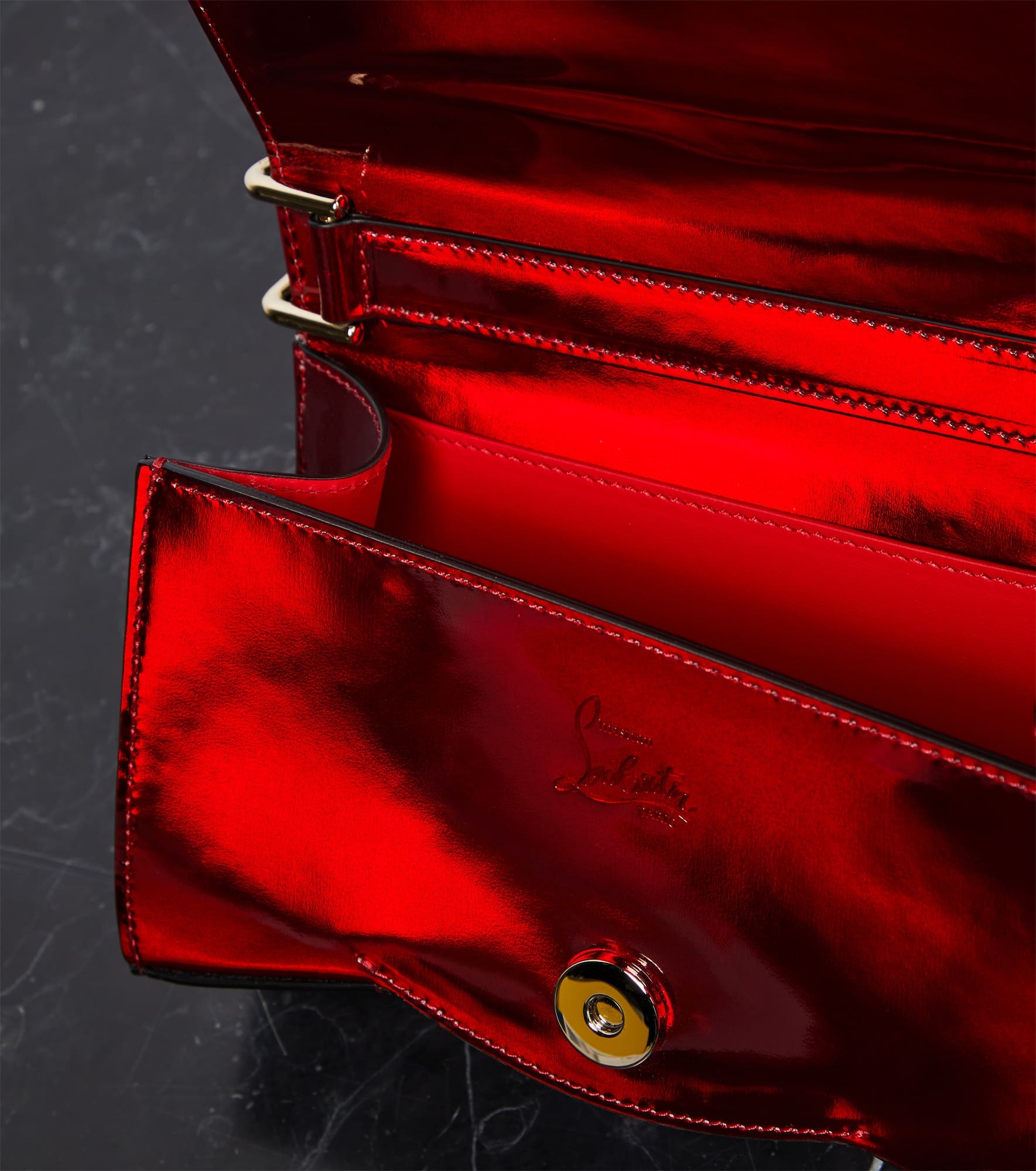 Loubi54 patent leather shoulder bag - 3